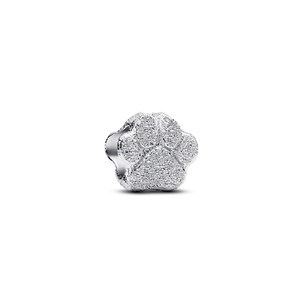 PANDORA Textured Paw Mini Charm Sterling Silver Animals Charms Bracelet Charm Jewelry Gift