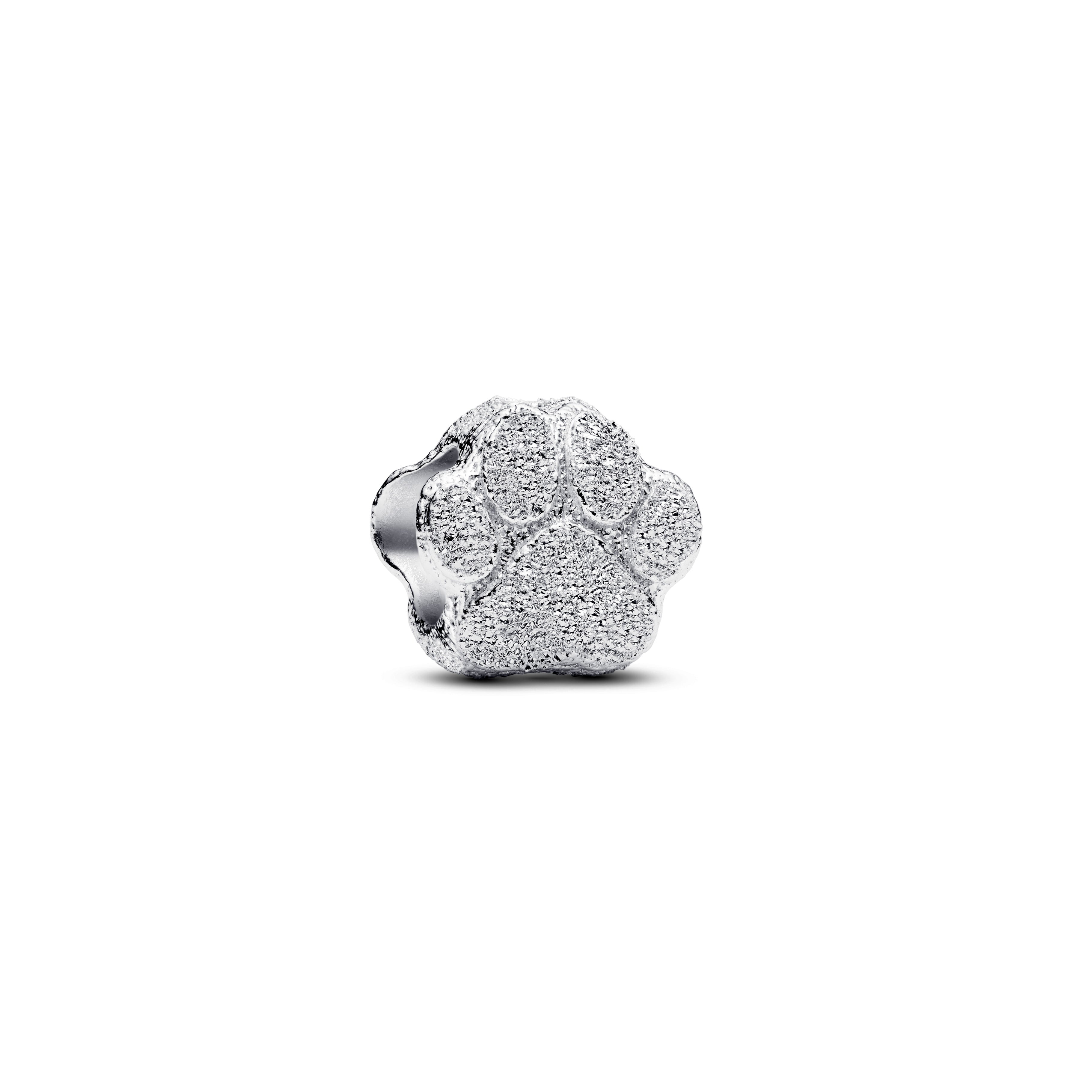 PANDORA Textured Paw Mini Charm Sterling Silver Animals Charms Bracelet Charm Jewelry Gift