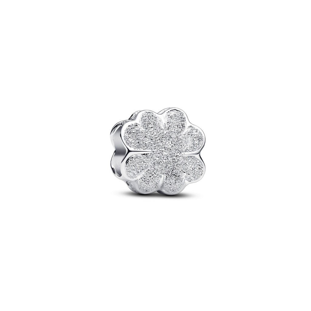 PANDORA Textured Clover Mini Charm Sterling Silver Nature Charms Bracelet Charm Jewelry Gift