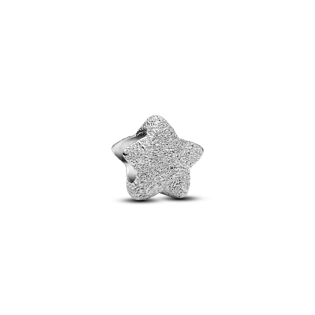 PANDORA Textured Star Mini Charm Sterling Silver Nature And Celestial Charms Bracelet Charm Jewelry Gift