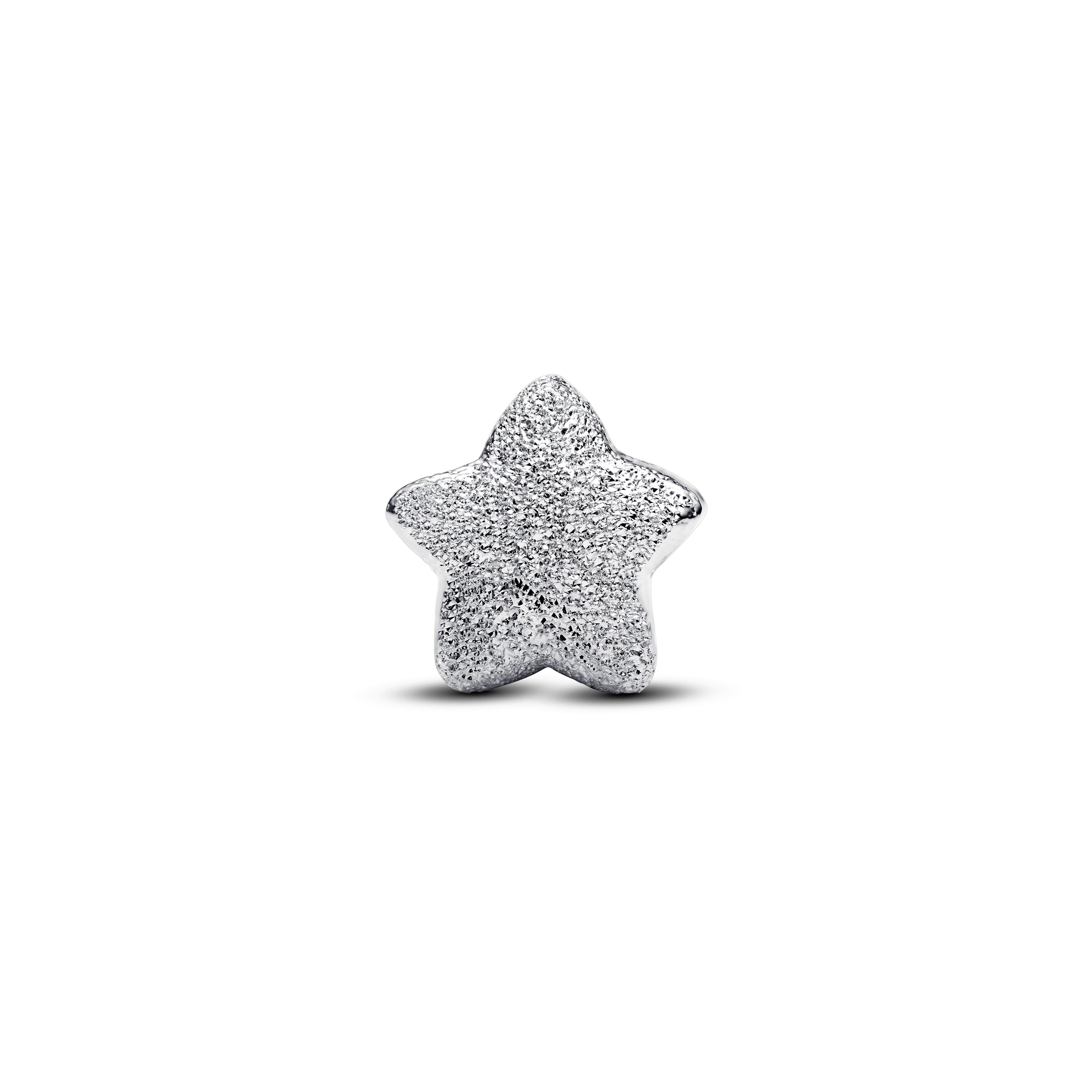 PANDORA Textured Star Mini Charm Sterling Silver Nature And Celestial Charms Bracelet Charm Jewelry Gift