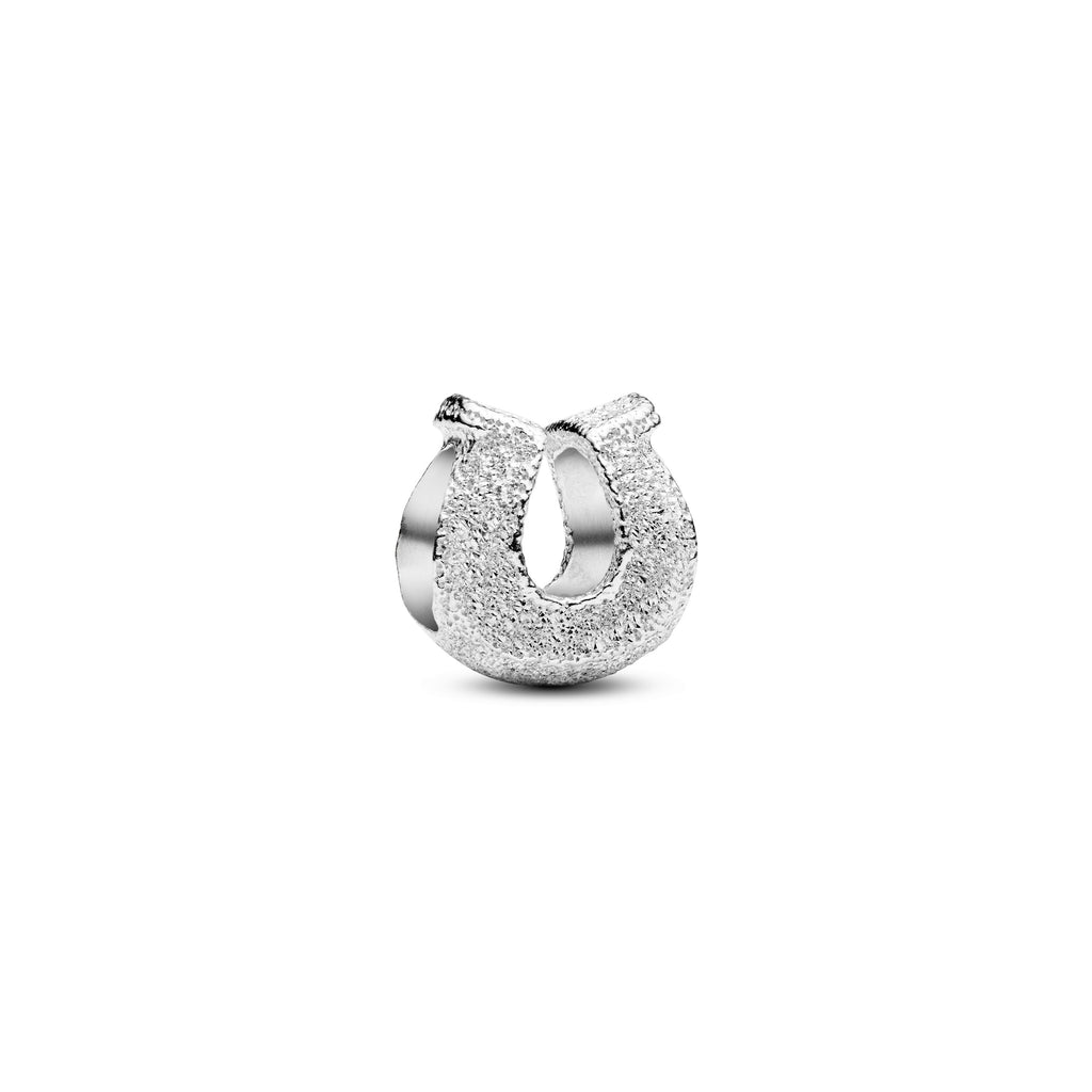 PANDORA Textured Horseshoe Mini Charm Sterling Silver Symbols Charms Bracelet Charm Jewelry Gift