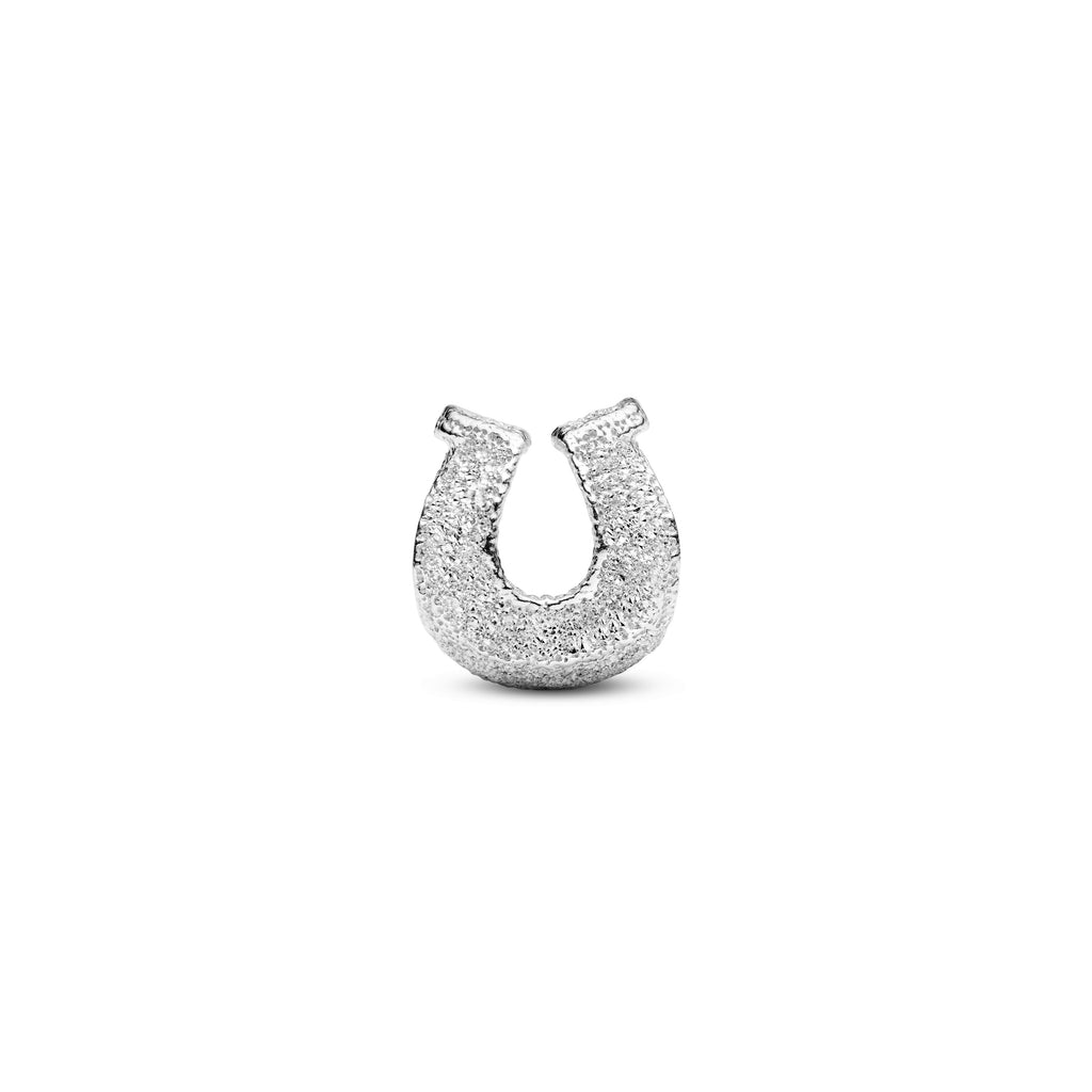 PANDORA Textured Horseshoe Mini Charm Sterling Silver Symbols Charms Bracelet Charm Jewelry Gift
