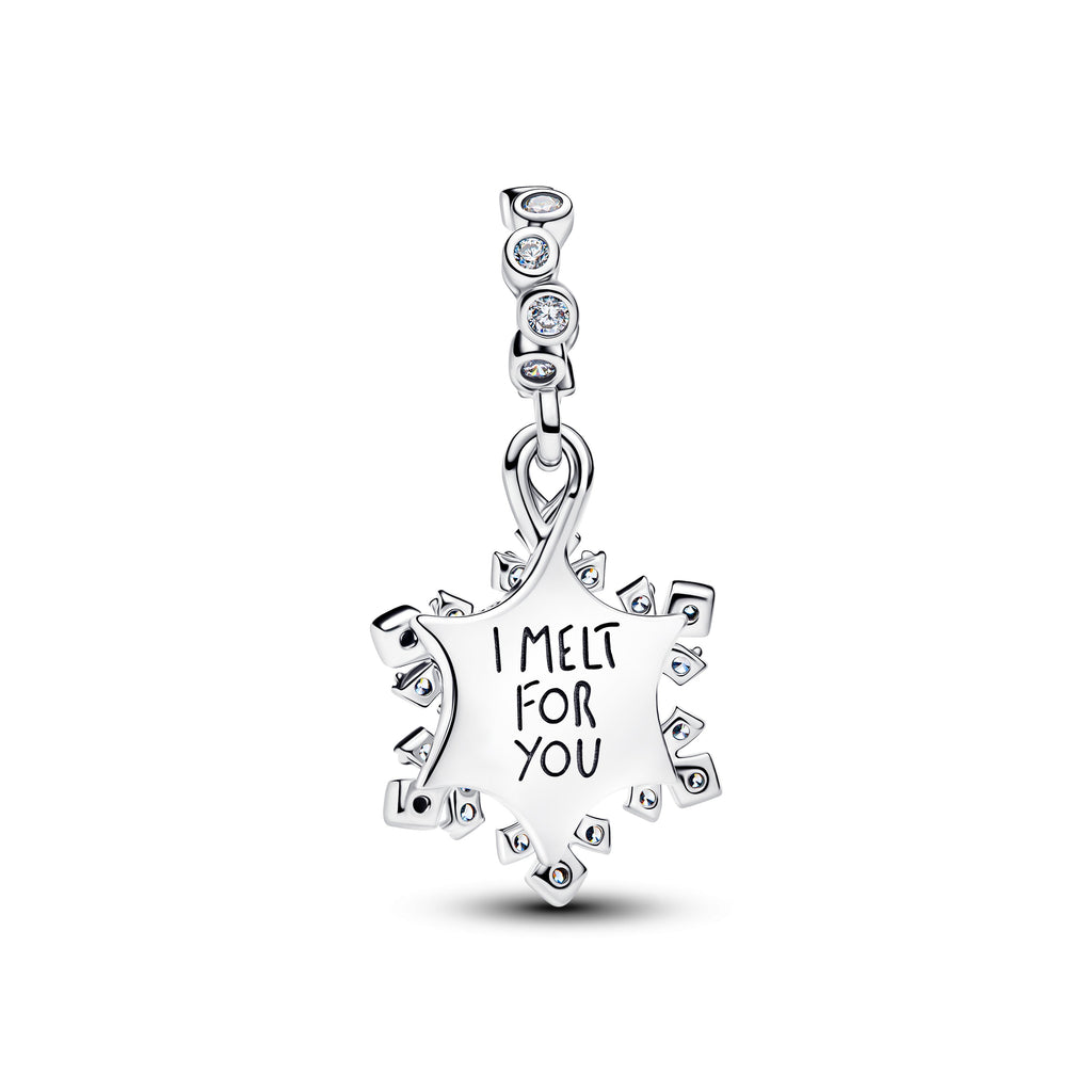 PANDORA Opalescent Snowflake Double Dangle Charm Aurora Lab Grown Opal Resin Christmas Charms Bracelet Charm Jewelry Gift