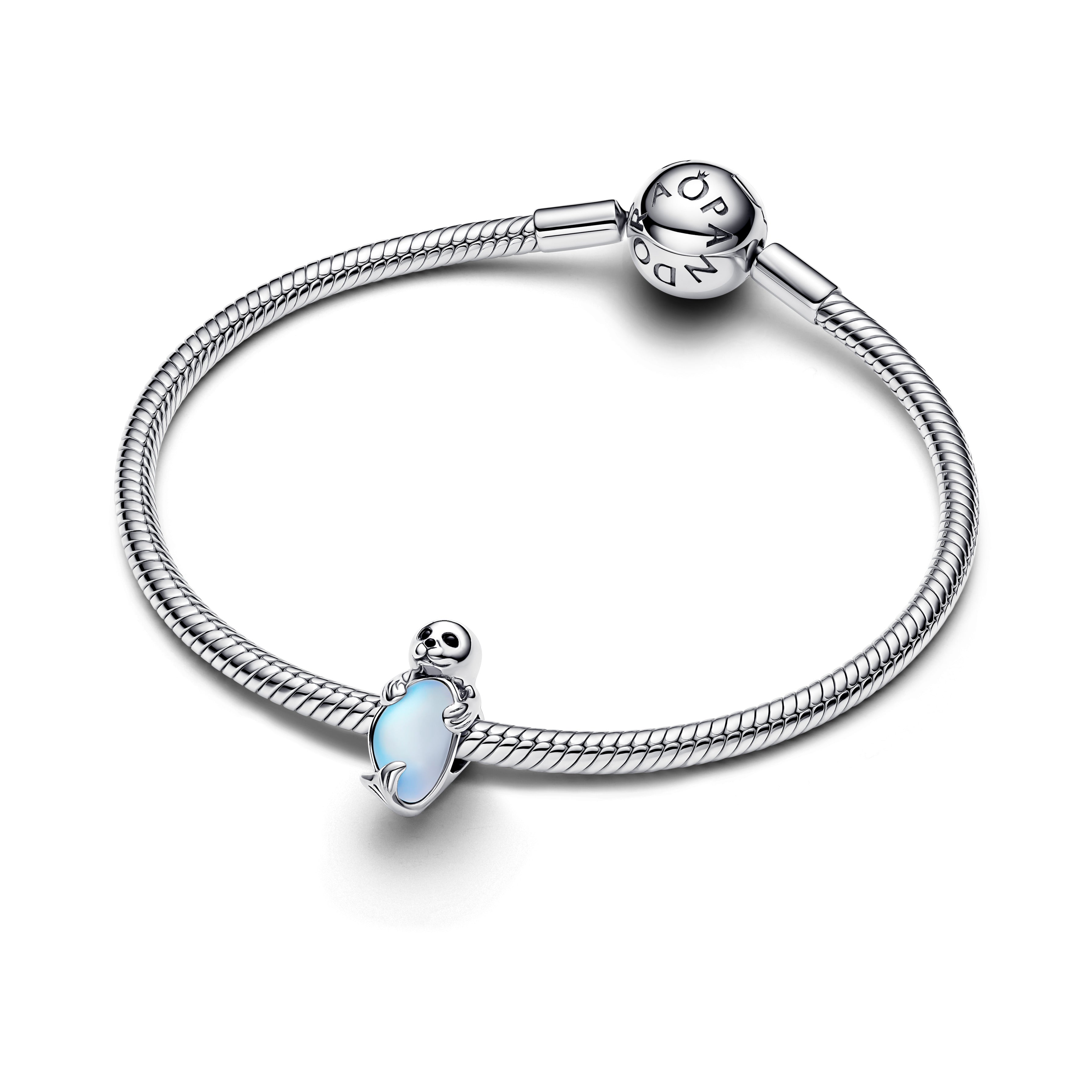 PANDORA Seal Charm Enamel Blue Animals Charms Bracelet Charm Jewelry Gift