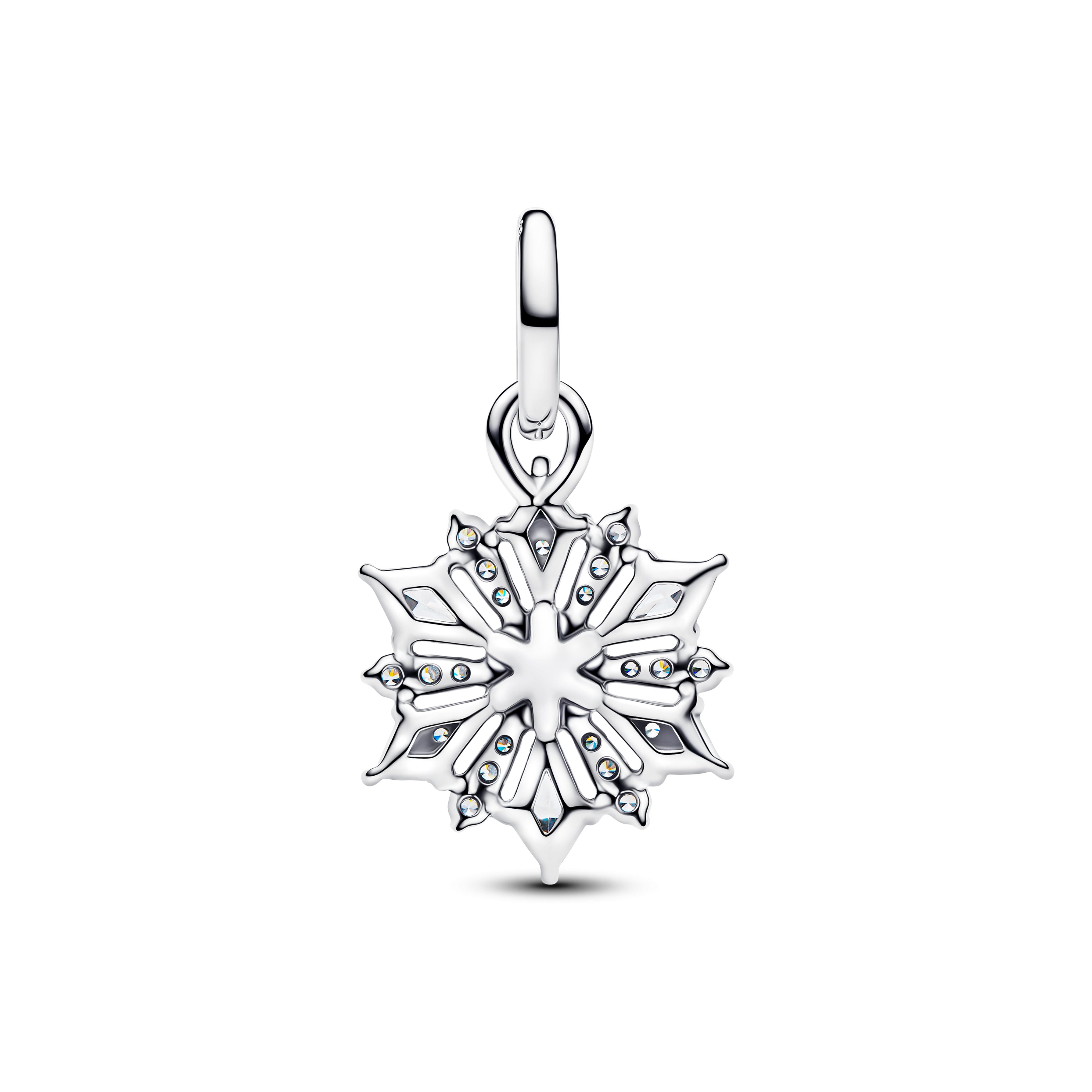 PANDORA Disney Frozen Queen Elsa Snowflake Dangle Charm Cubic Zirconia Blue Christmas Charms Bracelet Charm Jewelry Gift