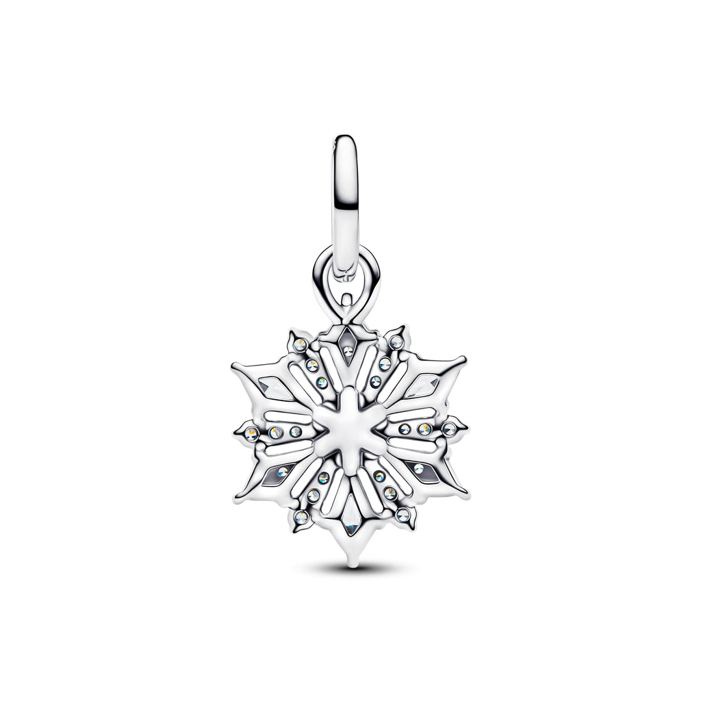 PANDORA Disney Frozen Queen Elsa Snowflake Dangle Charm Cubic Zirconia Blue Christmas Charms Bracelet Charm Jewelry Gift
