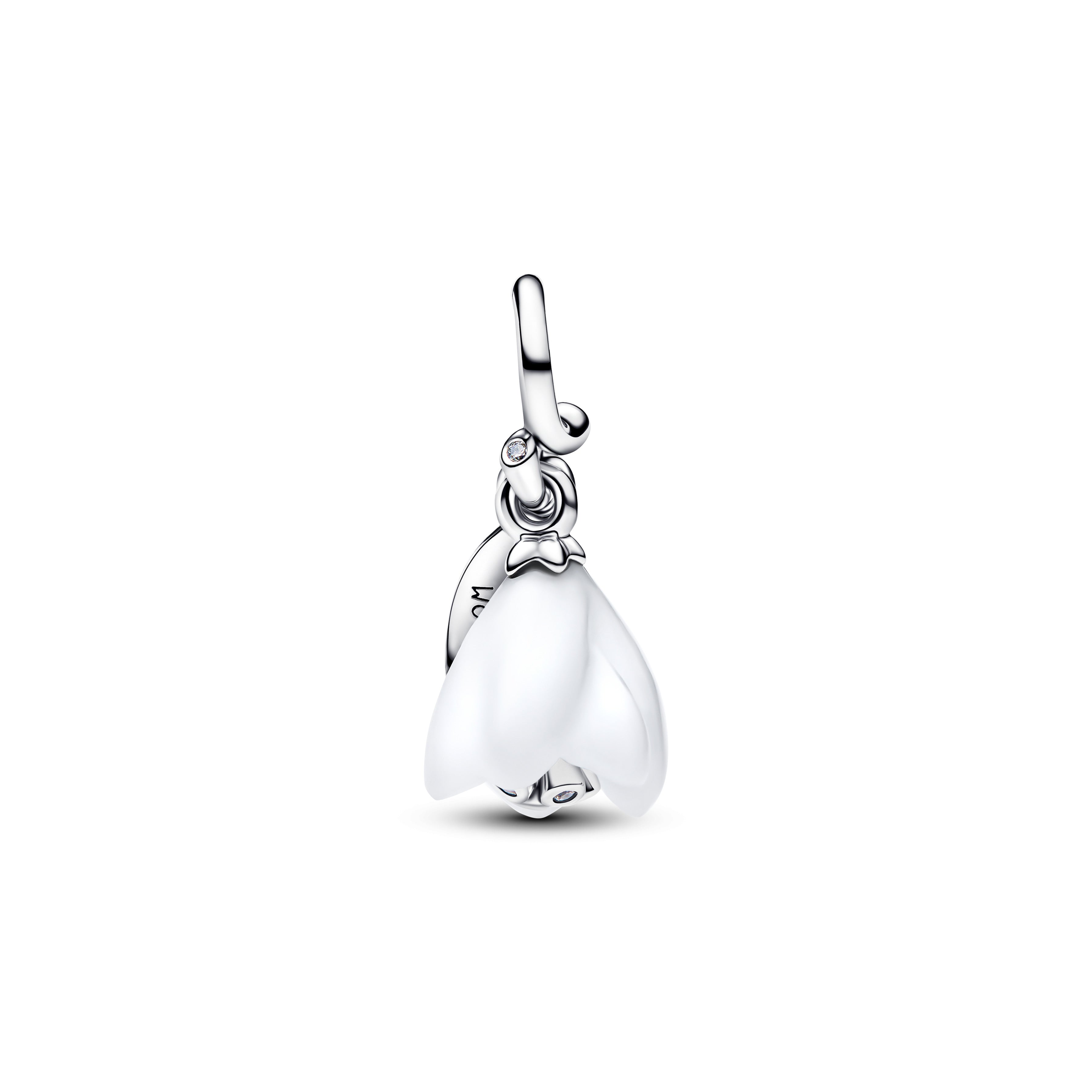 PANDORA Snowdrop Flower Dangle Charm Cubic Zirconia White Christmas Charms Bracelet Charm Jewelry Gift