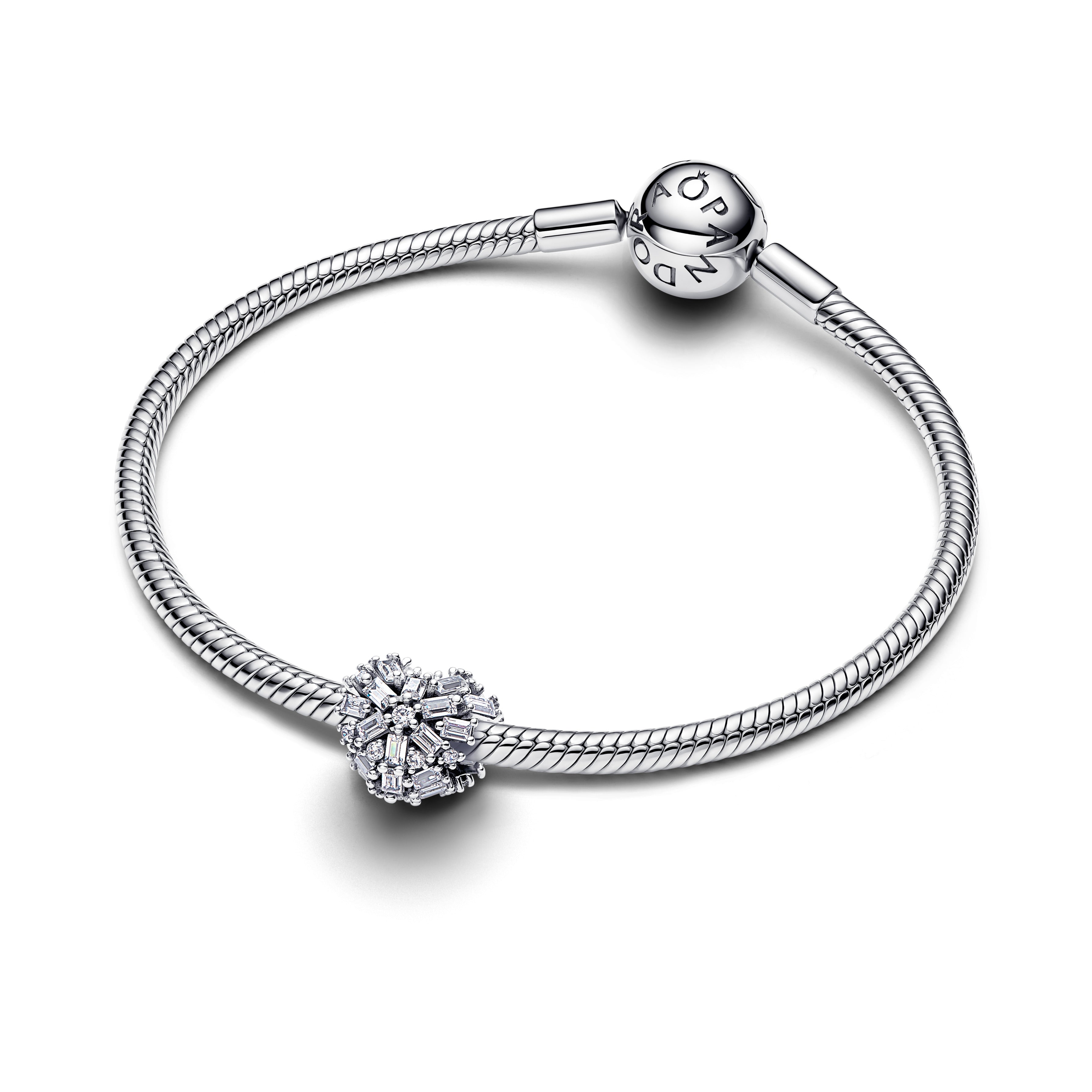 PANDORA Sparkling Heart Charm Cubic Zirconia Silver Christmas Charms Bracelet Charm Jewelry Gift