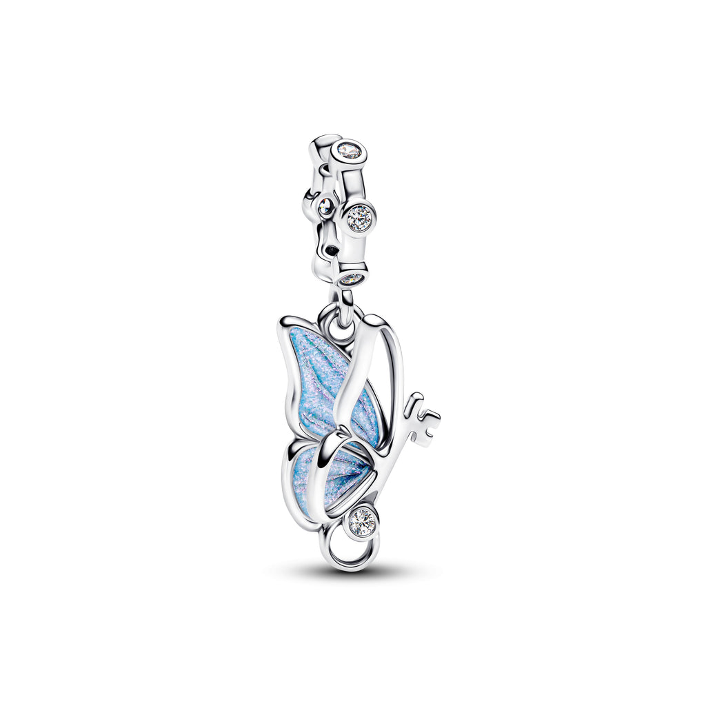 PANDORA Winged Dangle Charm Cubic Zirconia Blue Animals Charms Bracelet Charm Jewelry Gift