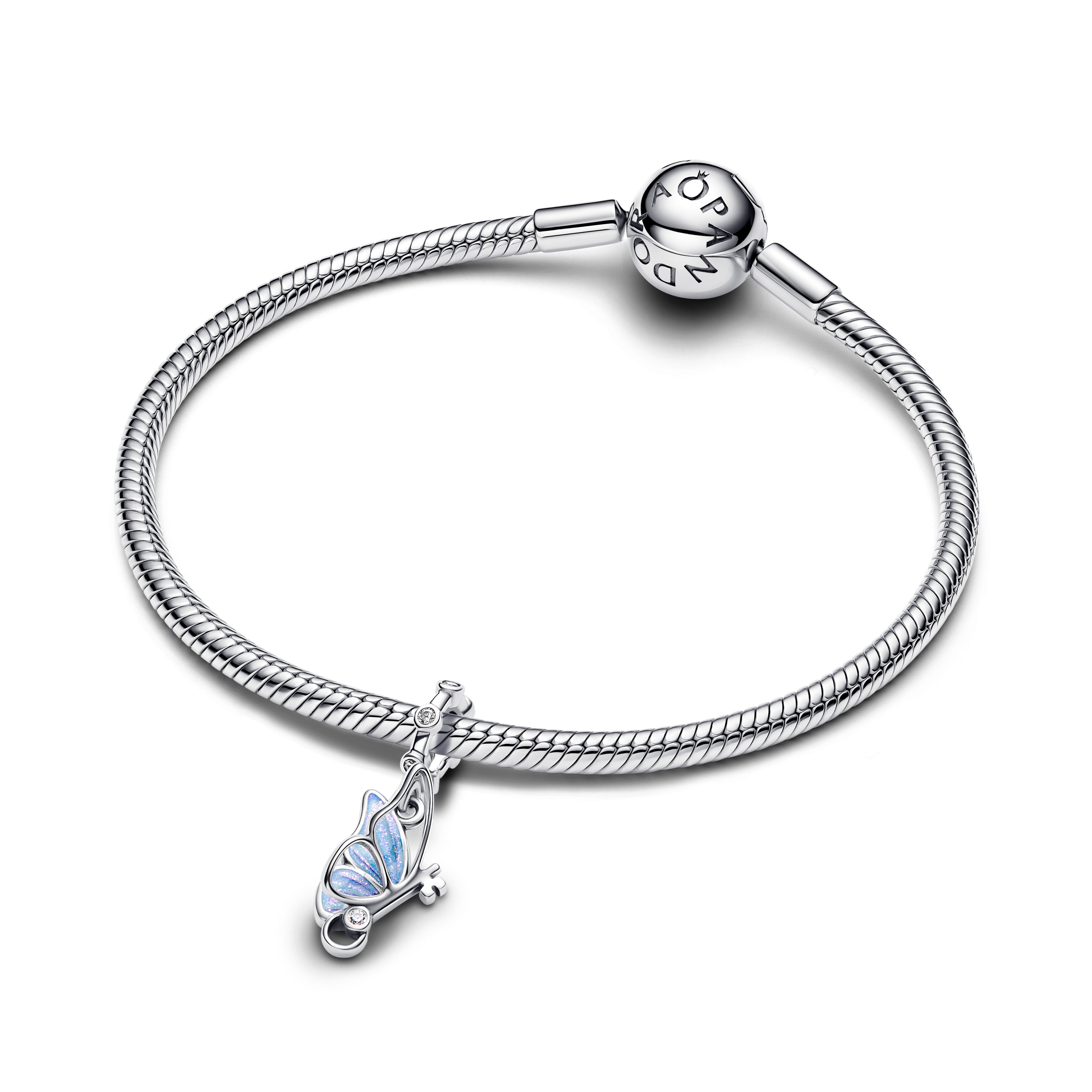 PANDORA Winged Dangle Charm Cubic Zirconia Blue Animals Charms Bracelet Charm Jewelry Gift