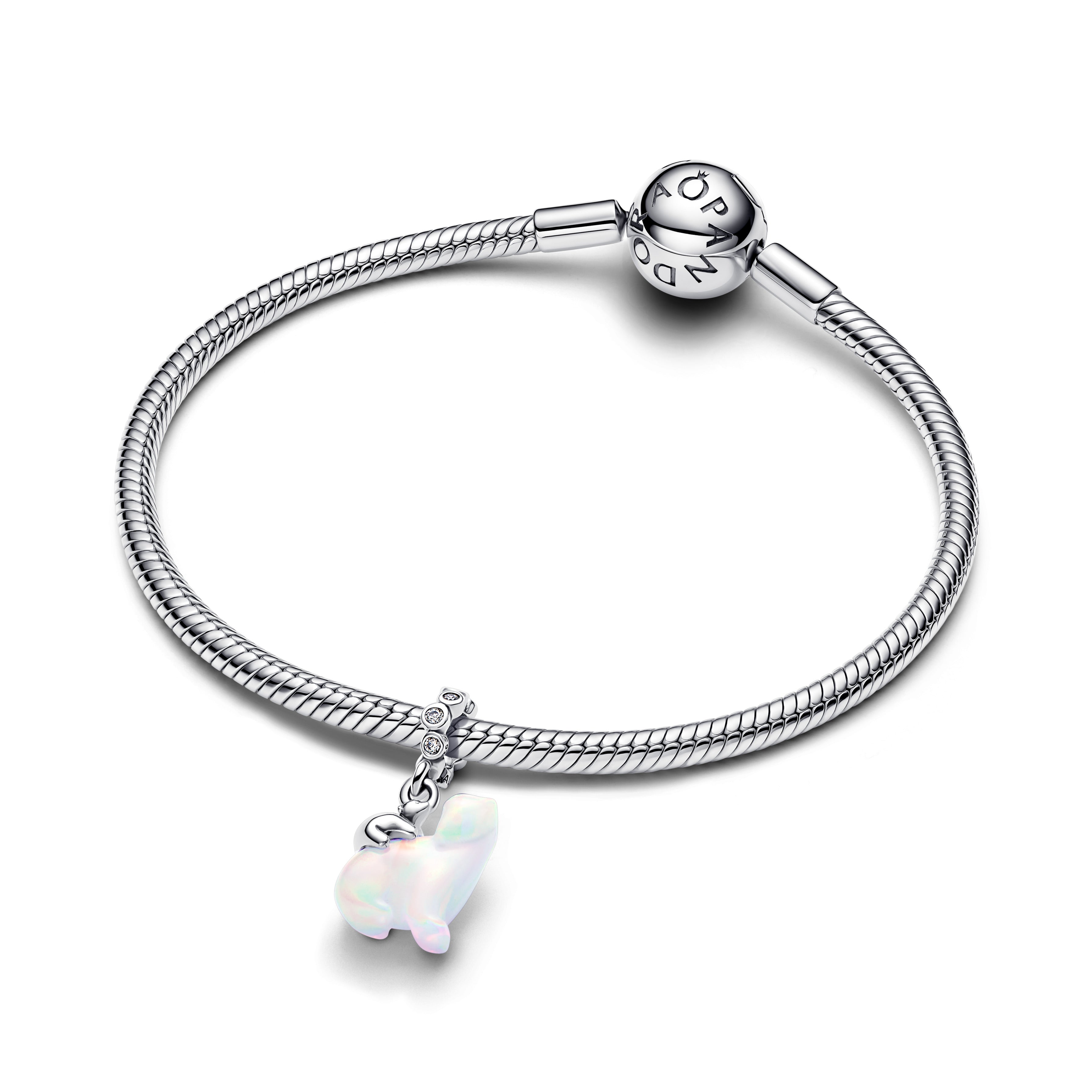 PANDORA Polar Bear Mother And Cub Dangle Charm Aurora Lab Grown Opal Resin Silver Christmas Charms Bracelet Charm Jewelry Gift