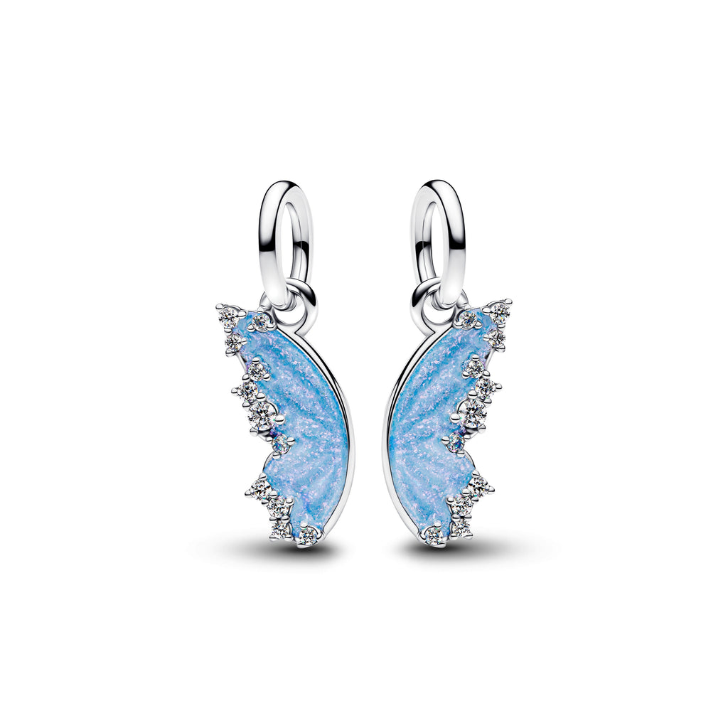 PANDORA Splittable Butterfly Dangle Charm Cubic Zirconia Blue Animals Charms Bracelet Charm Jewelry Gift