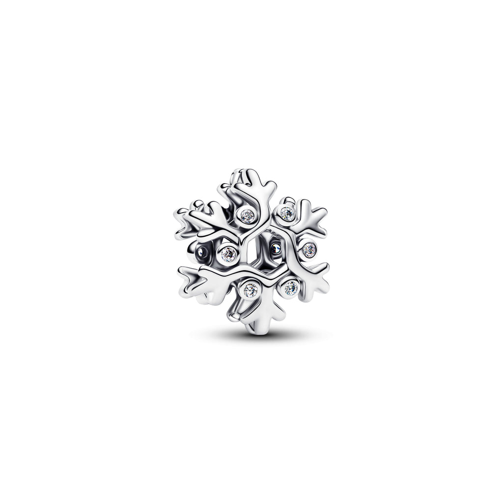 PANDORA Snowflake Charm Cubic Zirconia Christmas Charms Bracelet Charm Jewelry Gift
