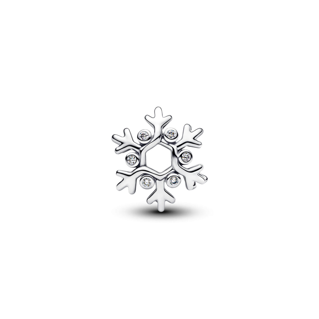 PANDORA Snowflake Charm Cubic Zirconia Christmas Charms Bracelet Charm Jewelry Gift