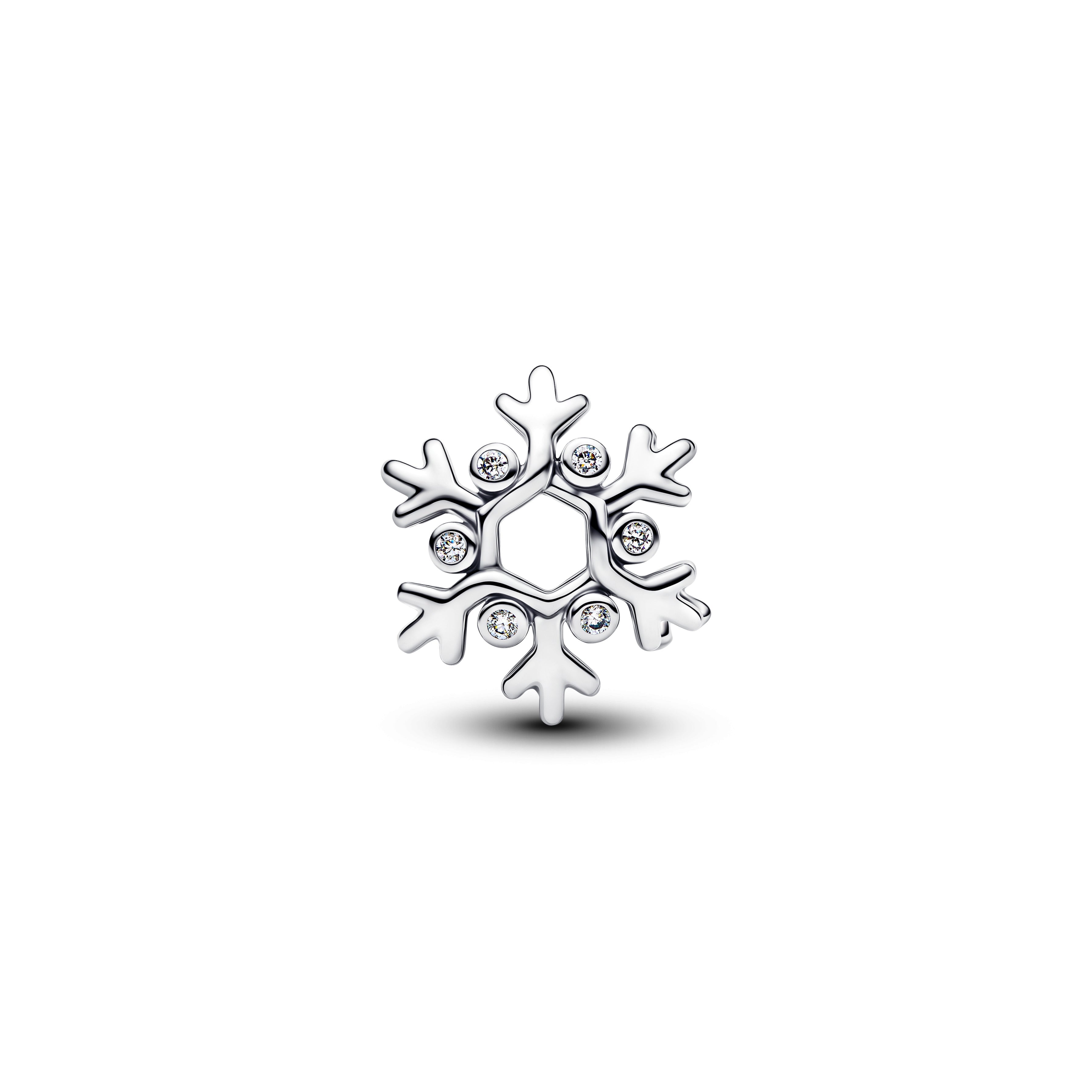 PANDORA Snowflake Charm Cubic Zirconia Christmas Charms Bracelet Charm Jewelry Gift