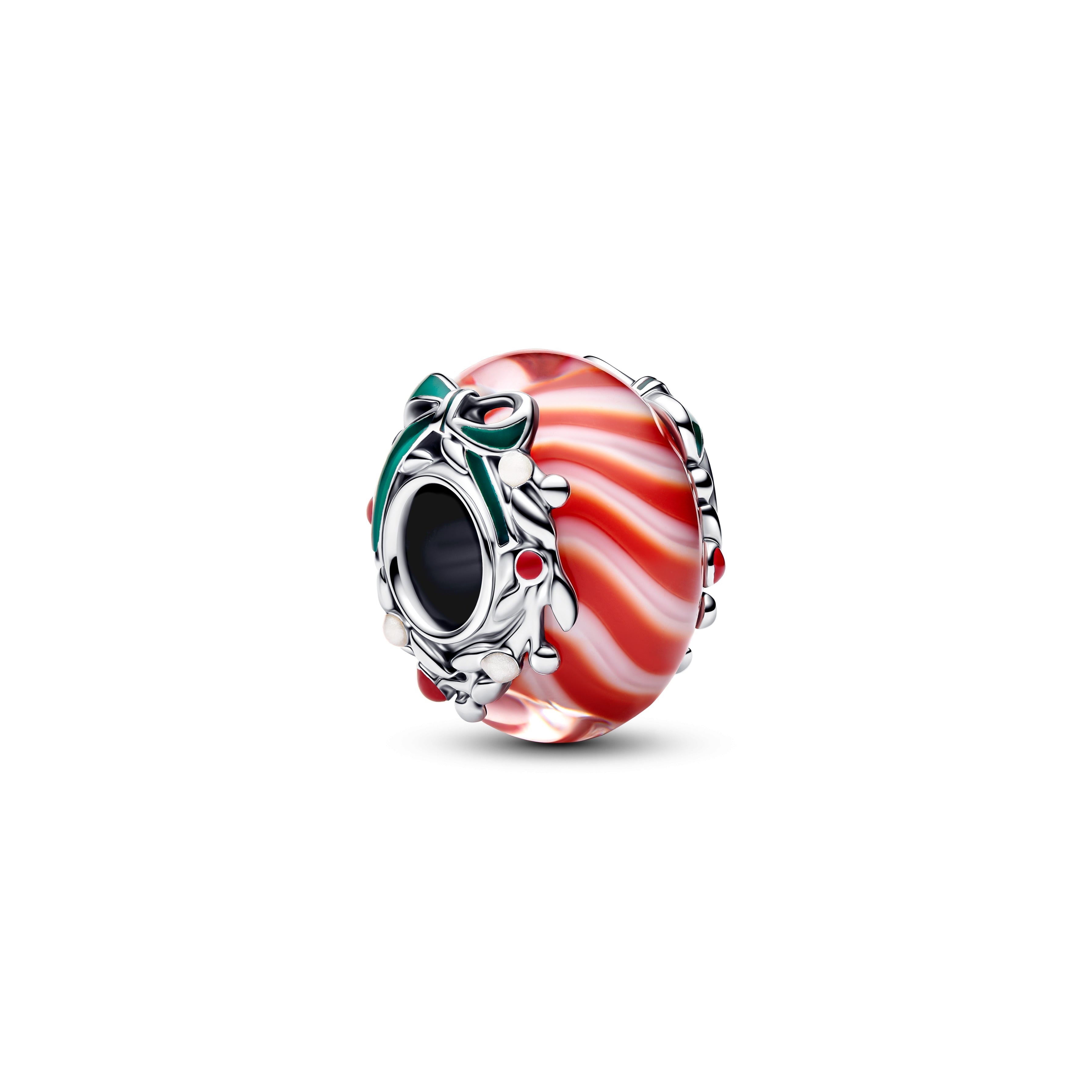 PANDORA Candy Murano Glass Charm Enamel Green Christmas Charms Bracelet Charm Jewelry Gift