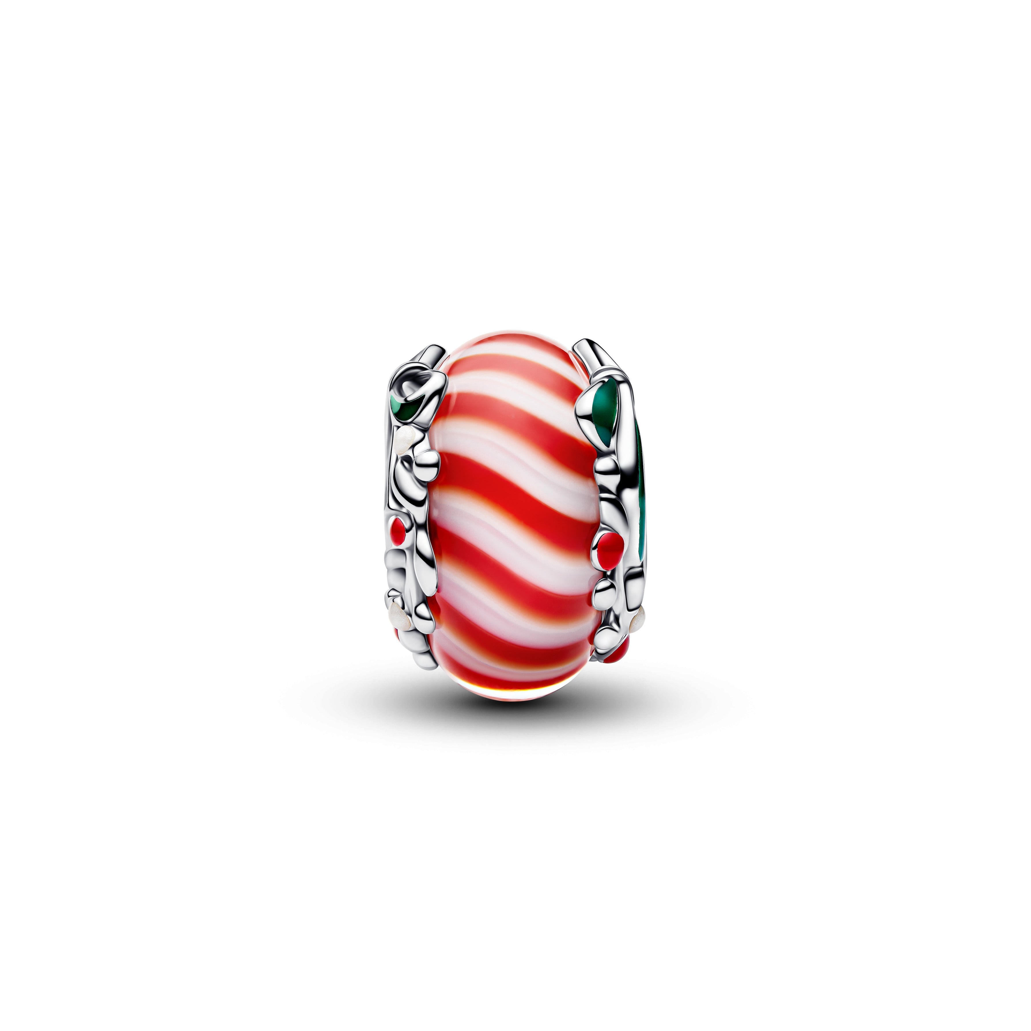 PANDORA Candy Murano Glass Charm Enamel Green Christmas Charms Bracelet Charm Jewelry Gift