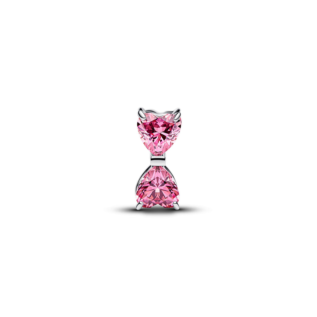 PANDORA Pink Bow Charm Sterling Silver Charms Bracelet Charm Jewelry Gift