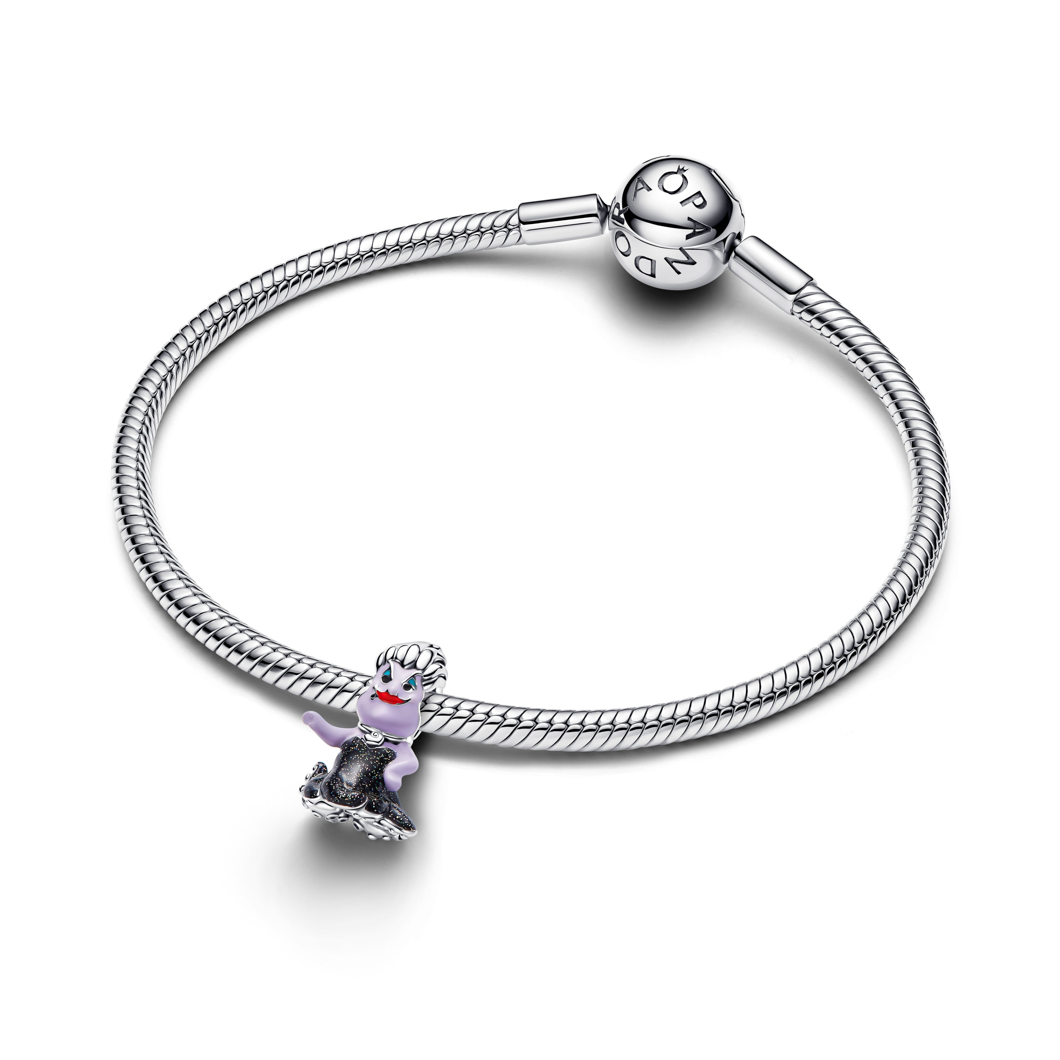 PANDORA Disney Villains Ursula Charm Enamel Black Charms Bracelet Charm Jewelry Gift