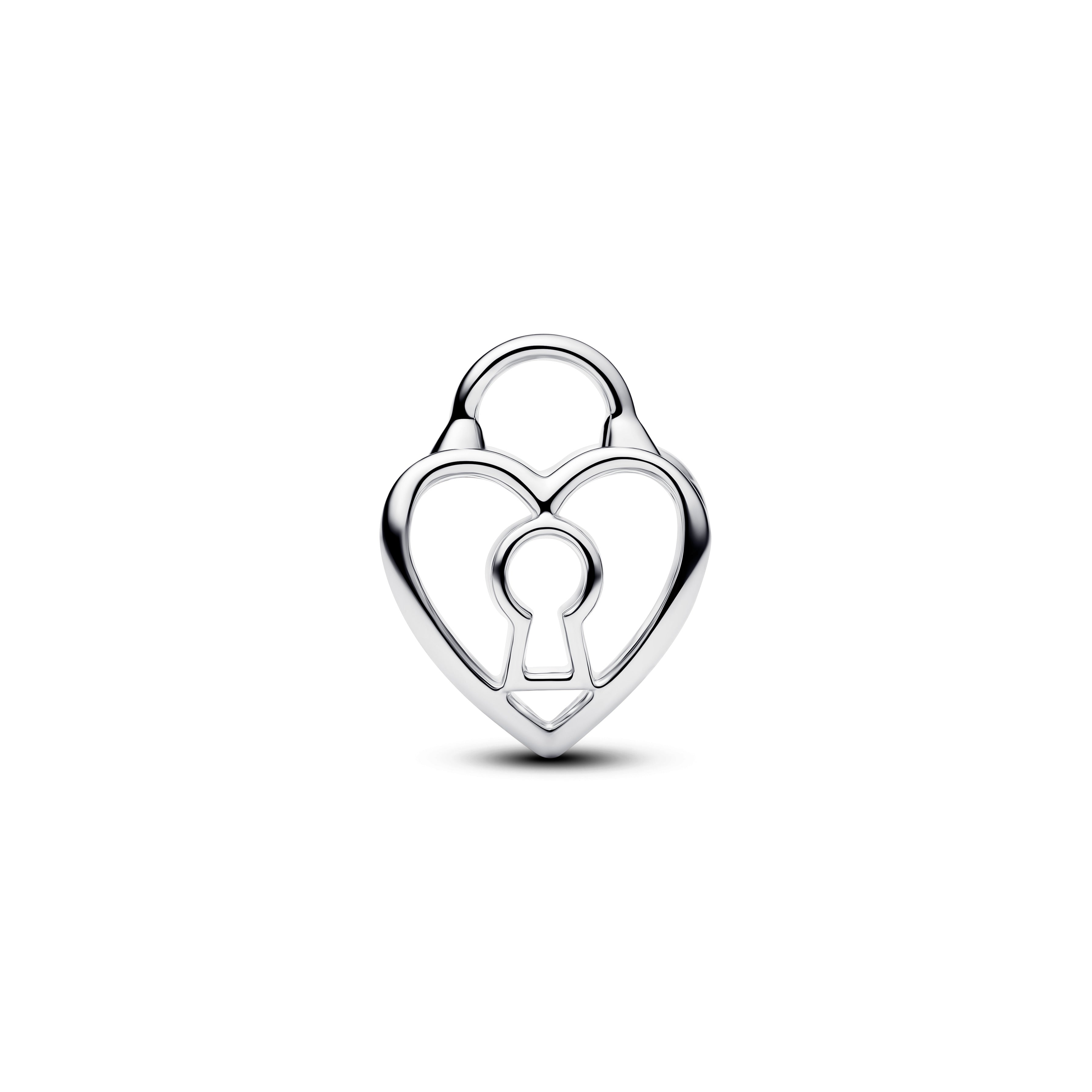 PANDORA Openwork Heart Padlock Charm Sterling Silver Charms Bracelet Charm Jewelry Gift