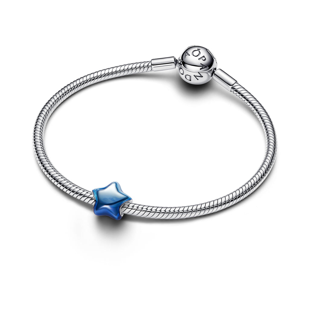 PANDORA Blue Star Charm Enamel Nature And Celestial Charms Bracelet Charm Jewelry Gift