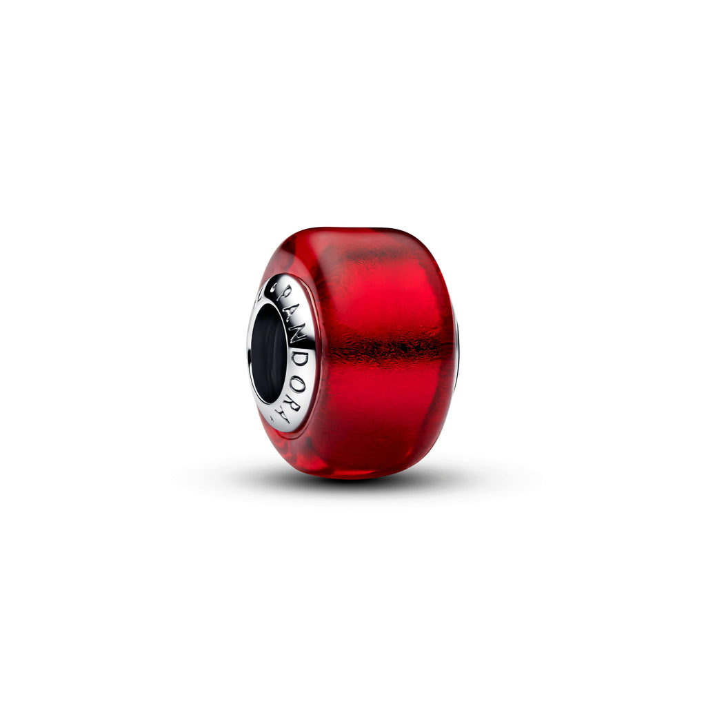 PANDORA Red Murano Glass Charm Gold Foil Colours Charms Bracelet Charm Jewelry Gift