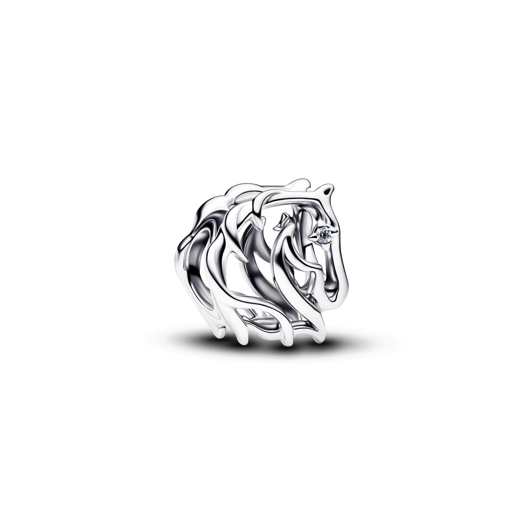 PANDORA Horse Openwork Charm Cubic Zirconia Silver Animals Charms Bracelet Charm Jewelry Gift