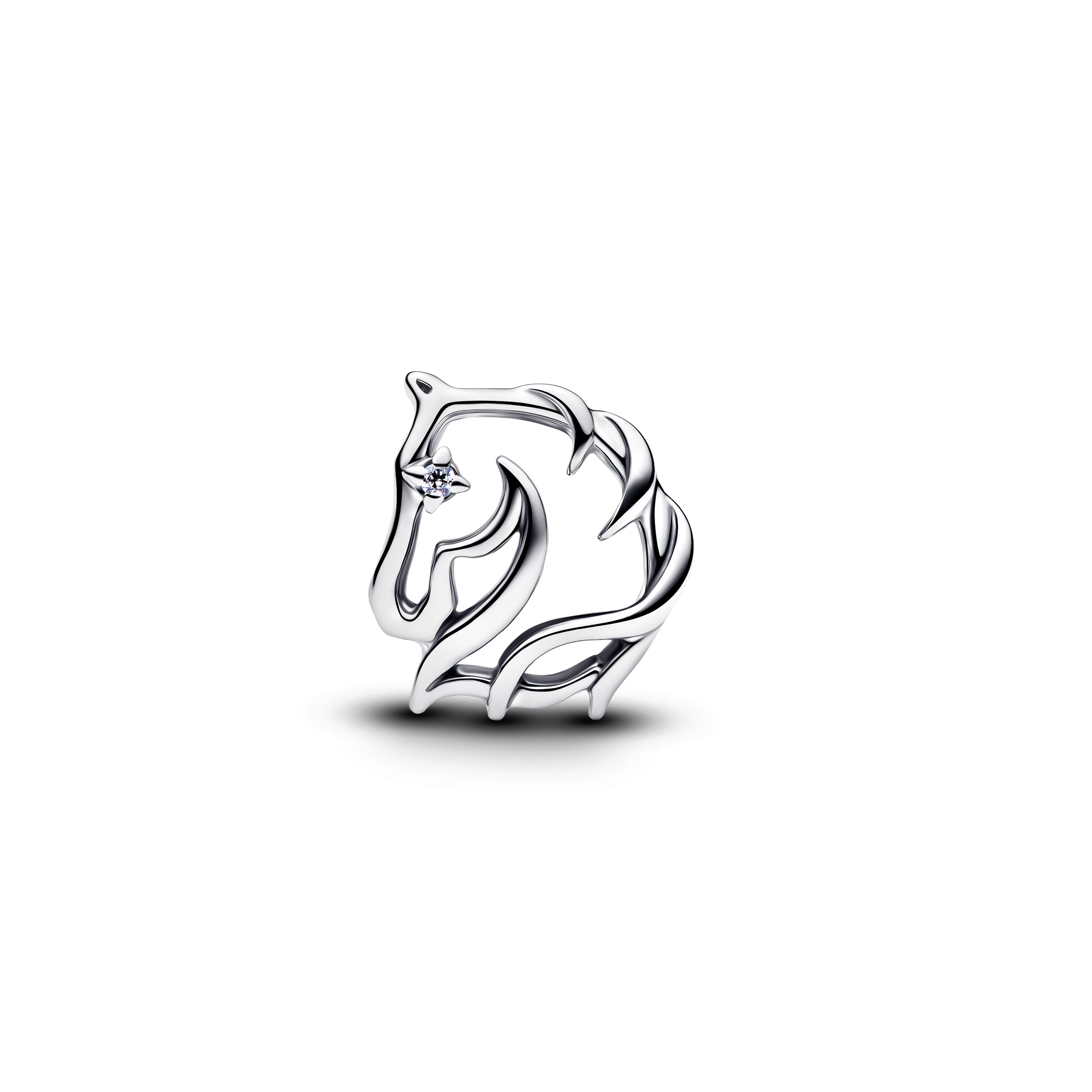 PANDORA Horse Openwork Charm Cubic Zirconia Silver Animals Charms Bracelet Charm Jewelry Gift