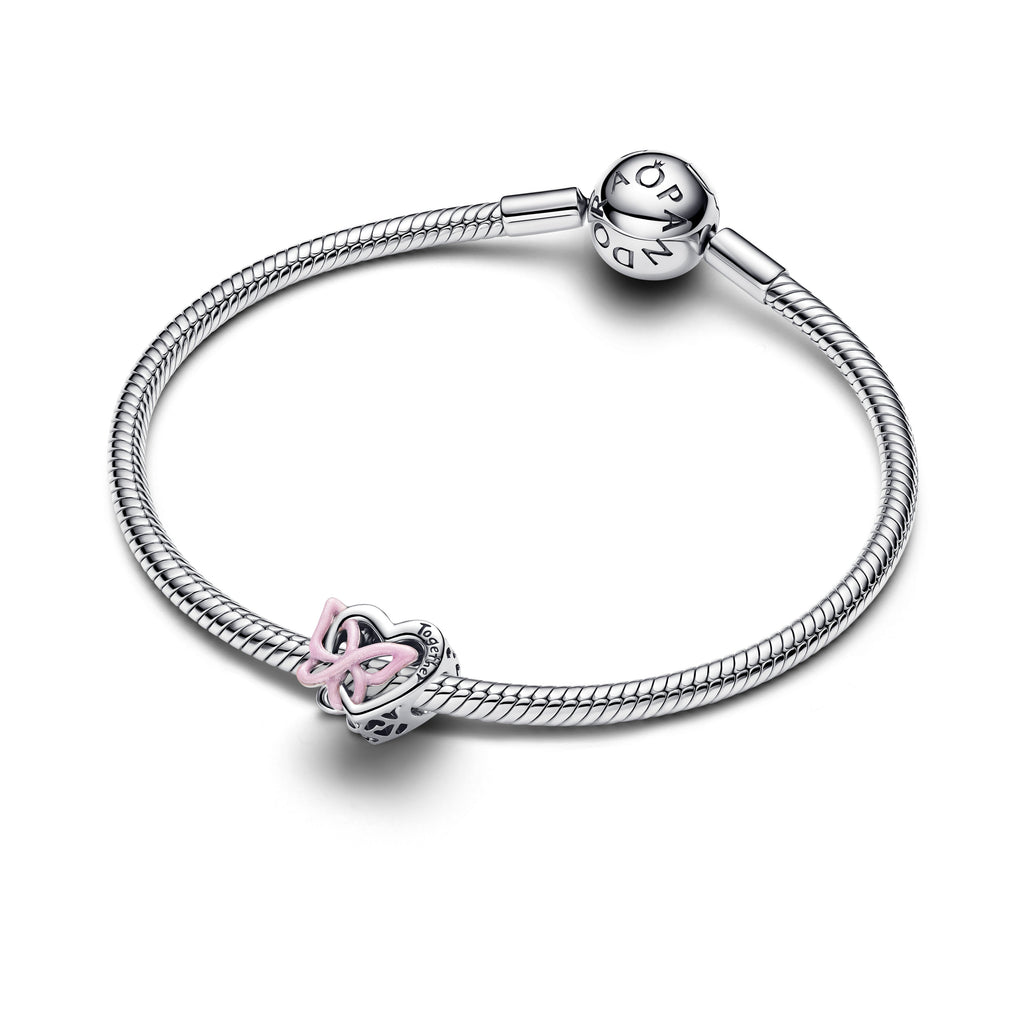 PANDORA Entwined Heart And Butterfly Charm Enamel Charms Bracelet Charm Jewelry Gift