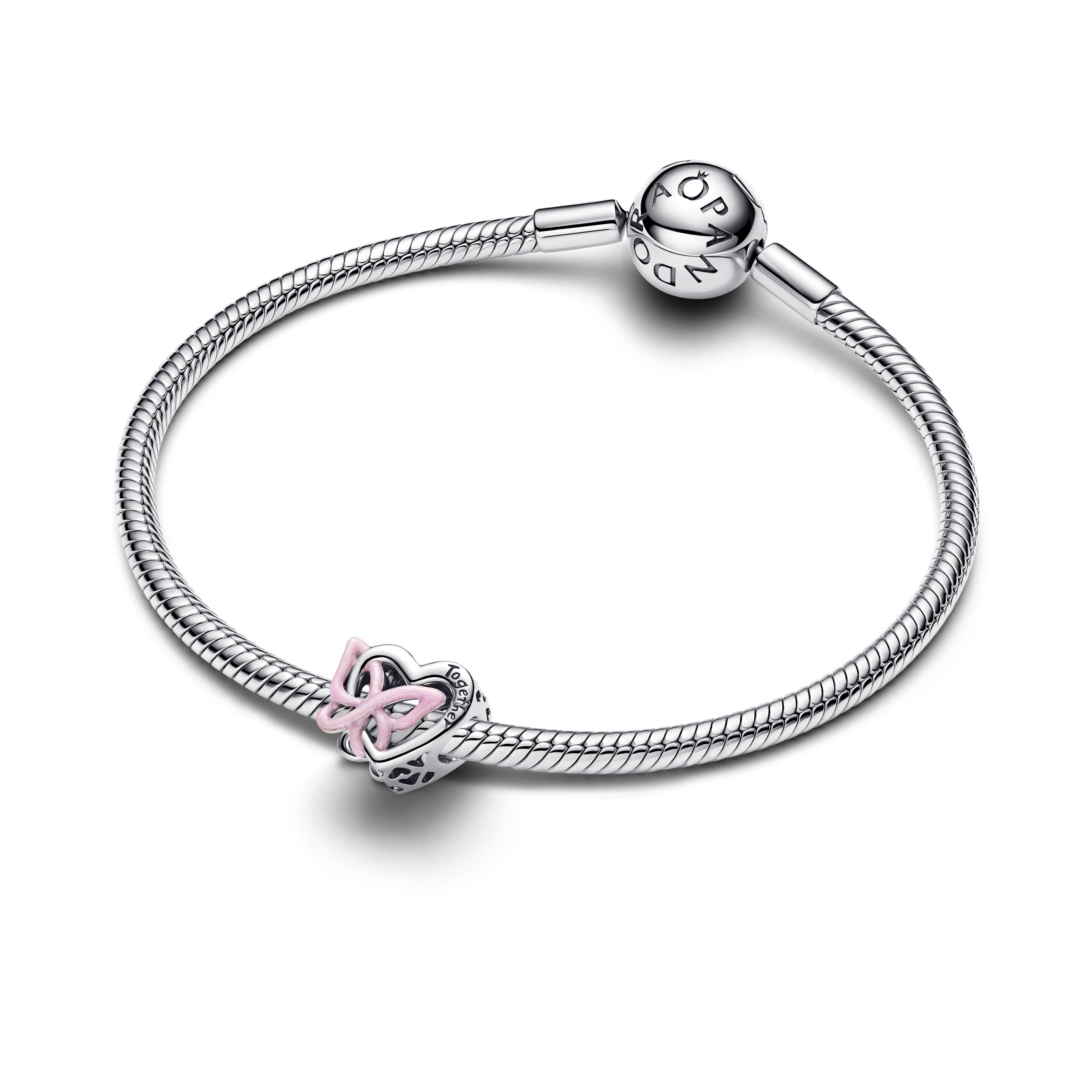 PANDORA Entwined Heart And Butterfly Charm Enamel Charms Bracelet Charm Jewelry Gift