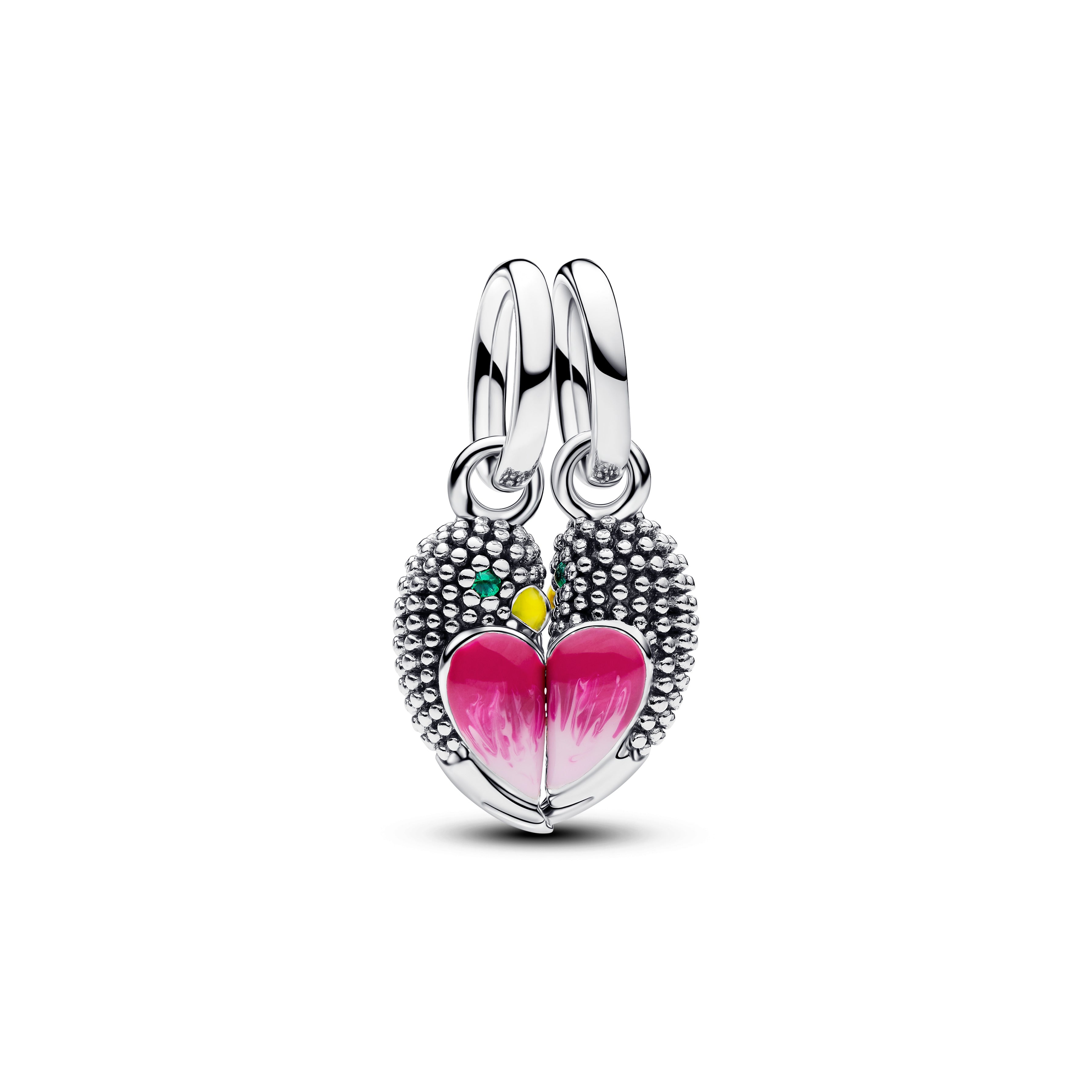 PANDORA Love Birds Splittable Dangle Charm Enamel Animals Charms Bracelet Charm Jewelry Gift