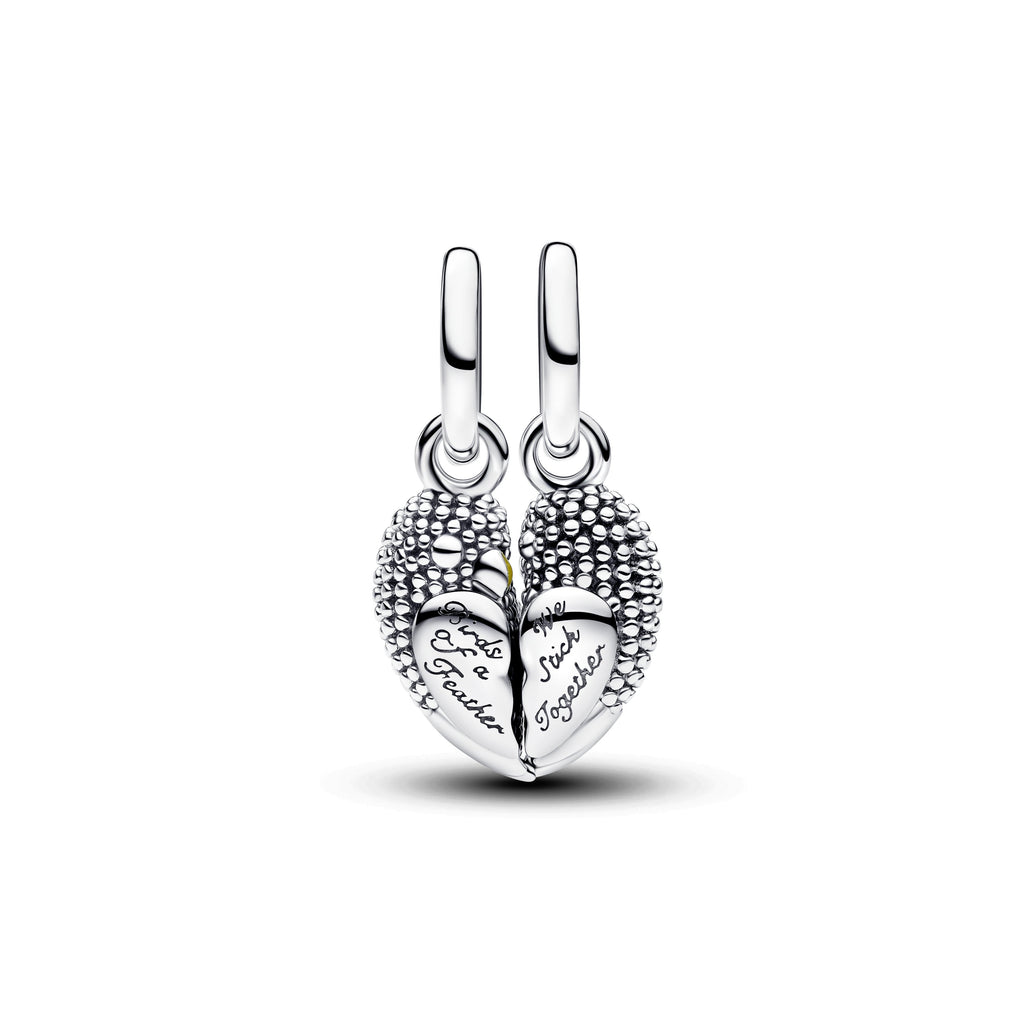 PANDORA Love Birds Splittable Dangle Charm Enamel Animals Charms Bracelet Charm Jewelry Gift