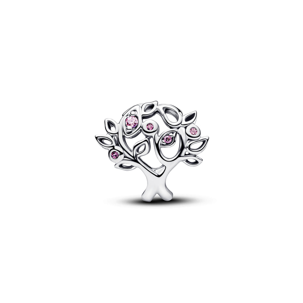 PANDORA Family Tree Openwork Charm Cubic Zirconia Nature Charms Bracelet Charm Jewelry Gift