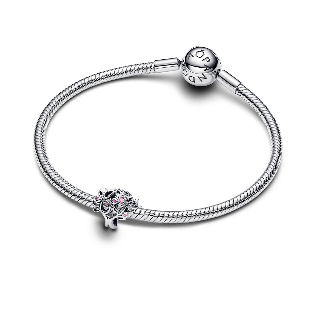 PANDORA Family Tree Openwork Charm Cubic Zirconia Nature Charms Bracelet Charm Jewelry Gift