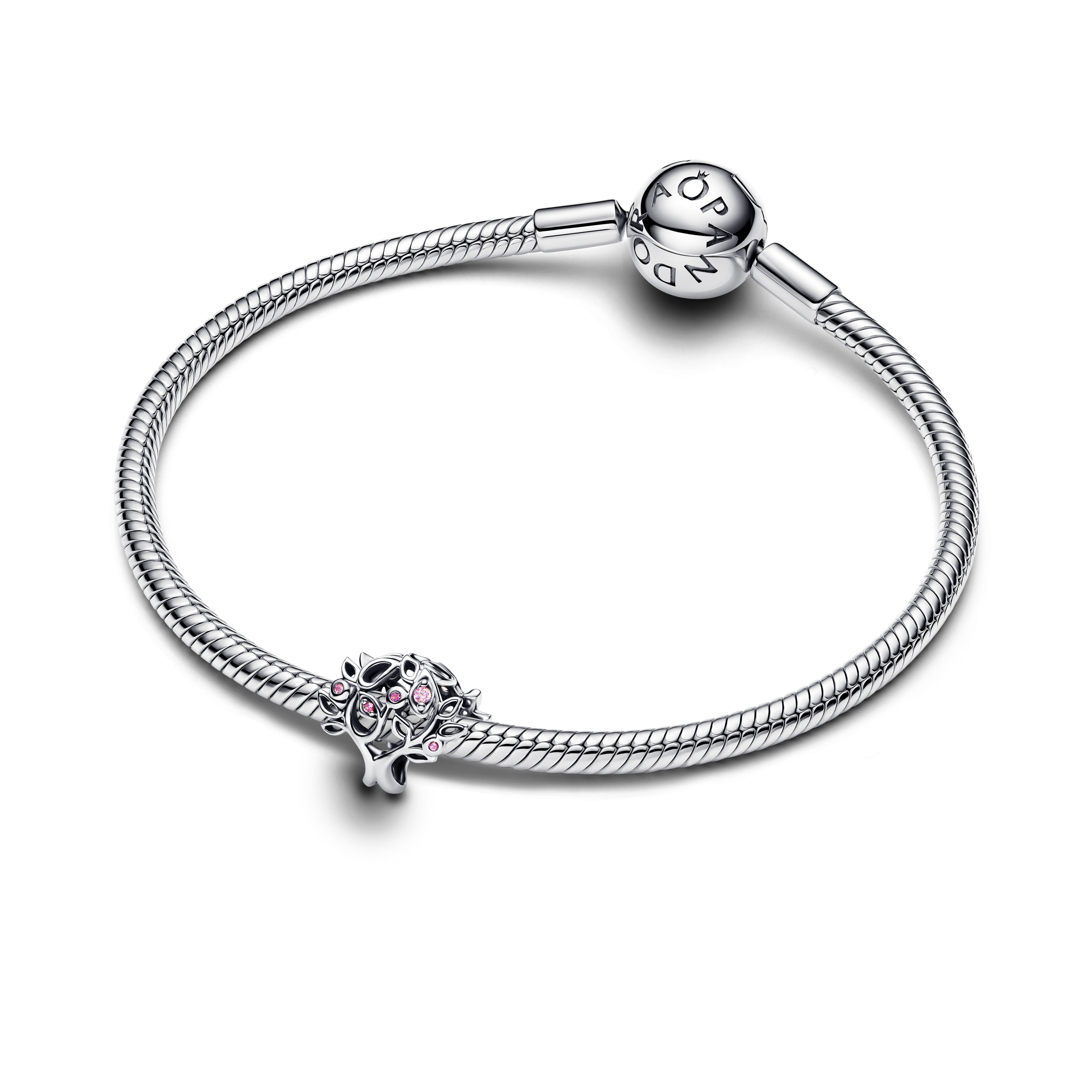 PANDORA Family Tree Openwork Charm Cubic Zirconia Nature Charms Bracelet Charm Jewelry Gift