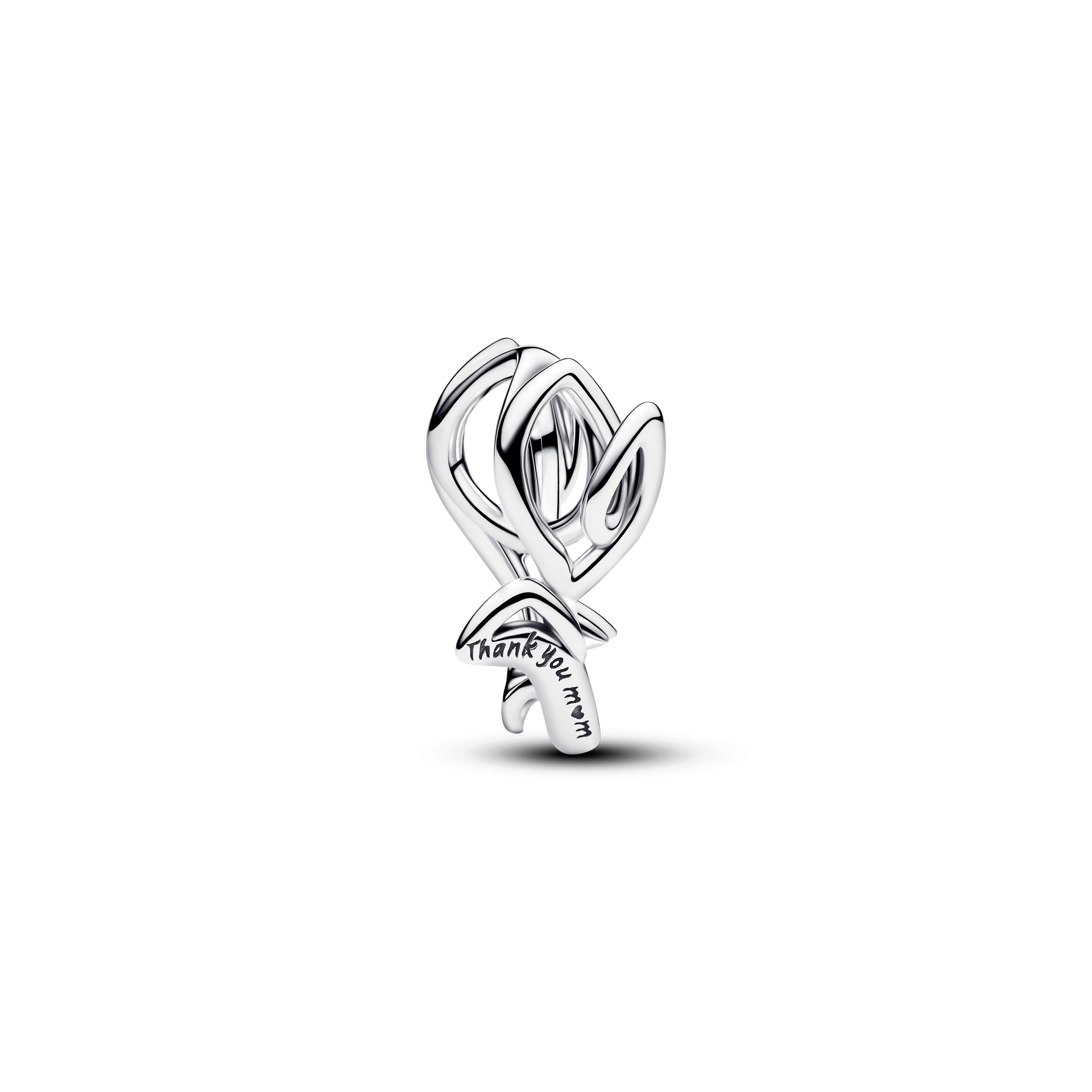 PANDORA Tulip Openwork Charm Sterling Silver Flowers Charms Bracelet Charm Jewelry Gift