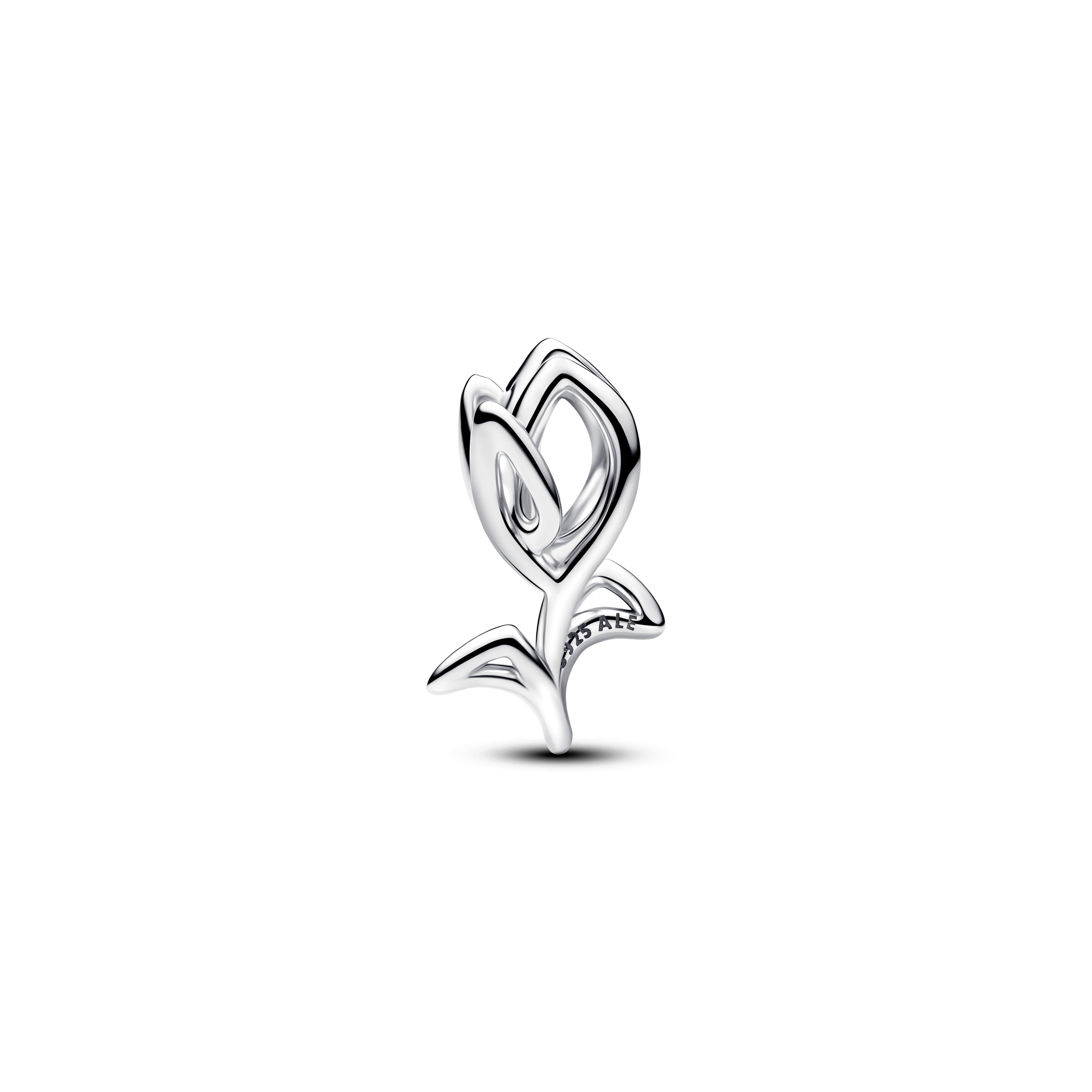 PANDORA Tulip Openwork Charm Sterling Silver Flowers Charms Bracelet Charm Jewelry Gift
