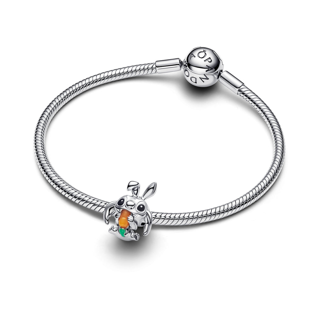 PANDORA Disney Stitch Easter Bunny Charm Enamel Disney X PANDORA Charms Bracelet Charm Jewelry Gift