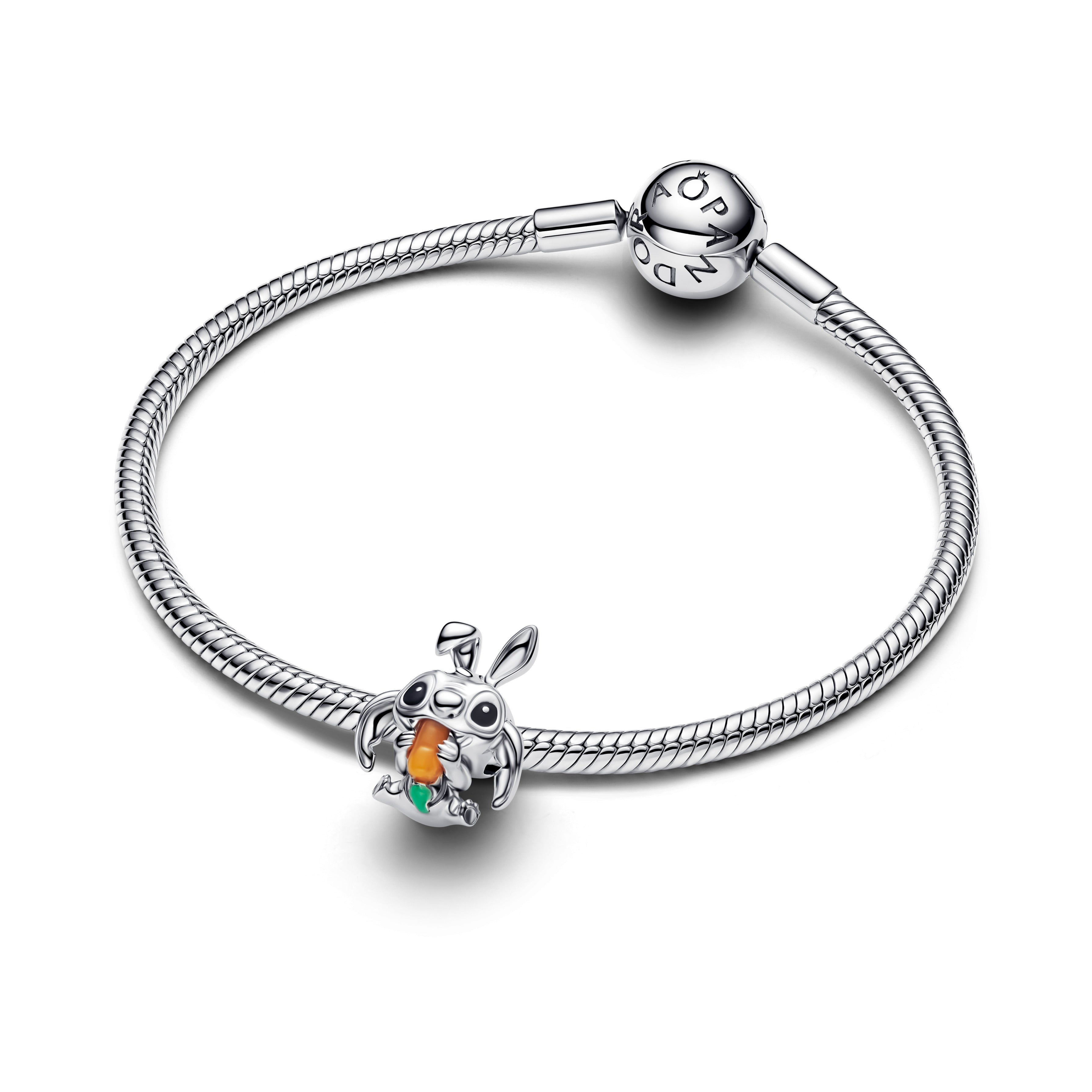PANDORA Disney Stitch Easter Bunny Charm Enamel Disney X PANDORA Charms Bracelet Charm Jewelry Gift