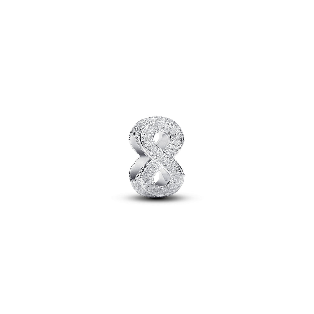 PANDORA Textured Infinity Symbol Mini Charm Sterling Silver Charms Bracelet Charm Jewelry Gift