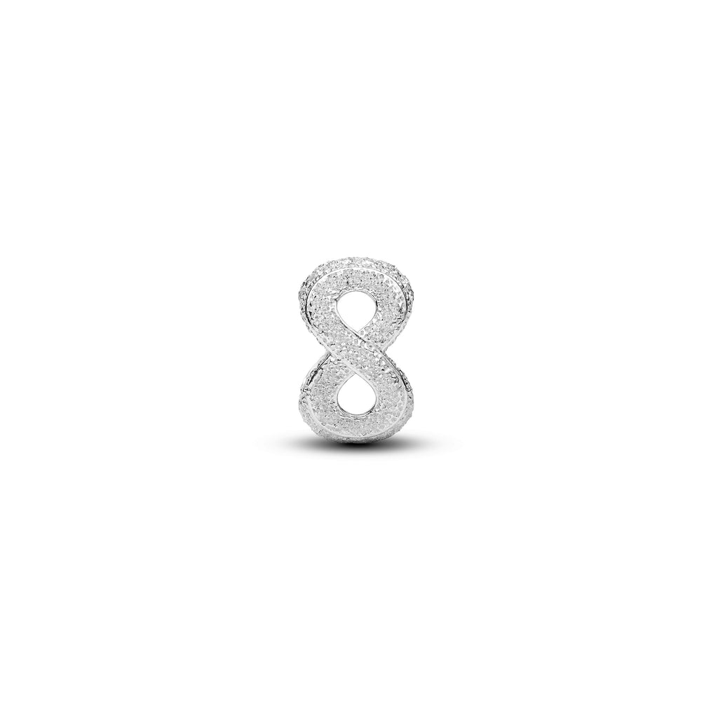 PANDORA Textured Infinity Symbol Mini Charm Sterling Silver Charms Bracelet Charm Jewelry Gift