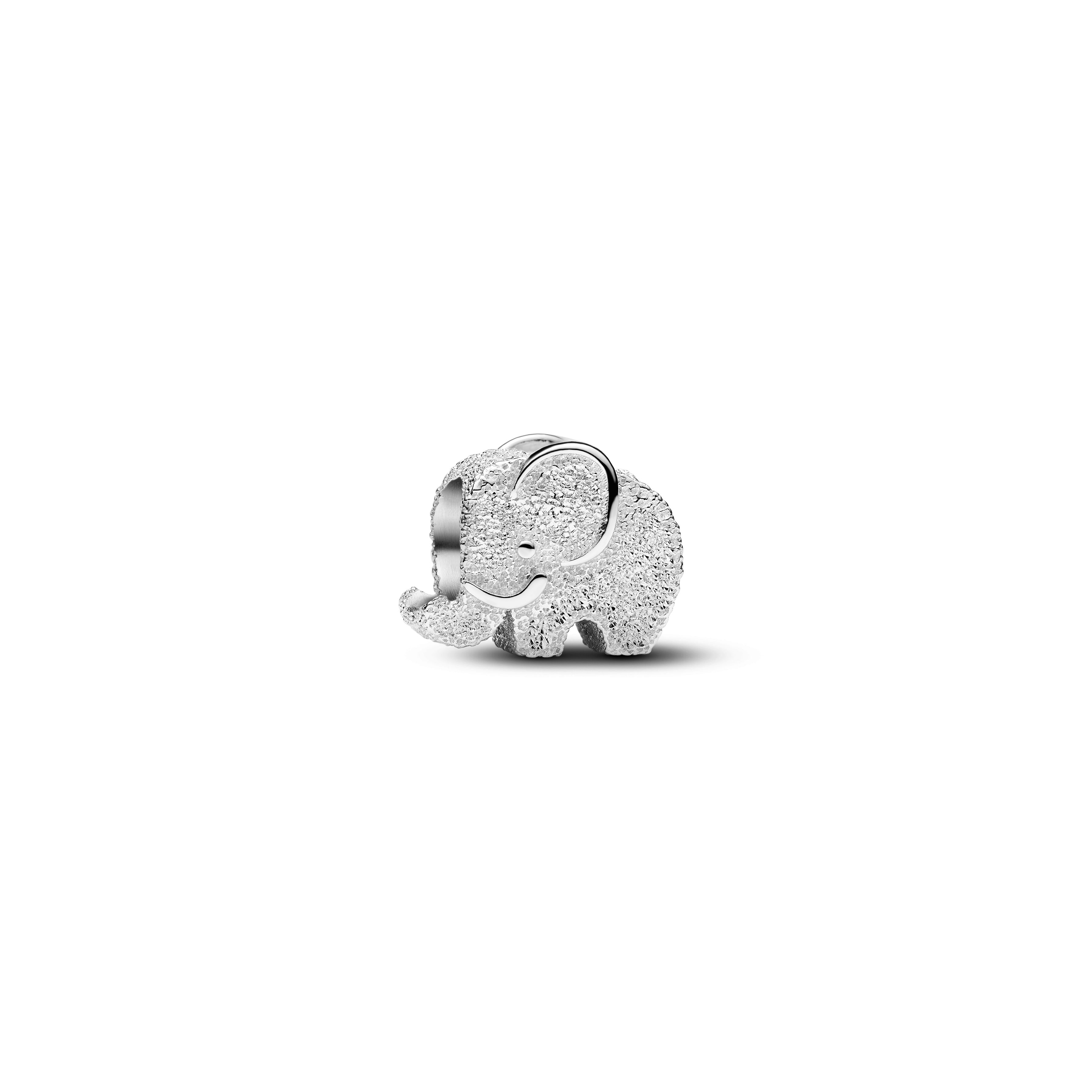 PANDORA Textured Elephant Mini Charm Sterling Silver Animals Charms Bracelet Charm Jewelry Gift