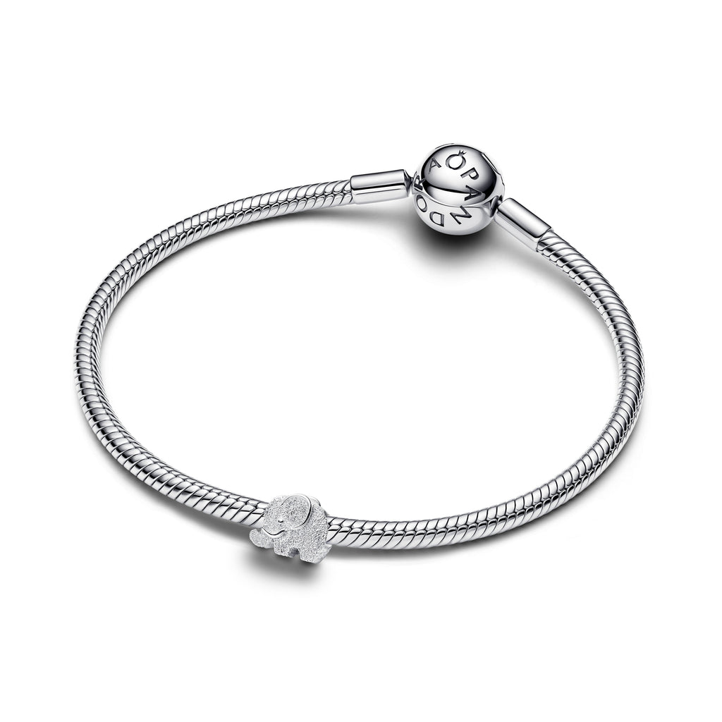 PANDORA Textured Elephant Mini Charm Sterling Silver Animals Charms Bracelet Charm Jewelry Gift