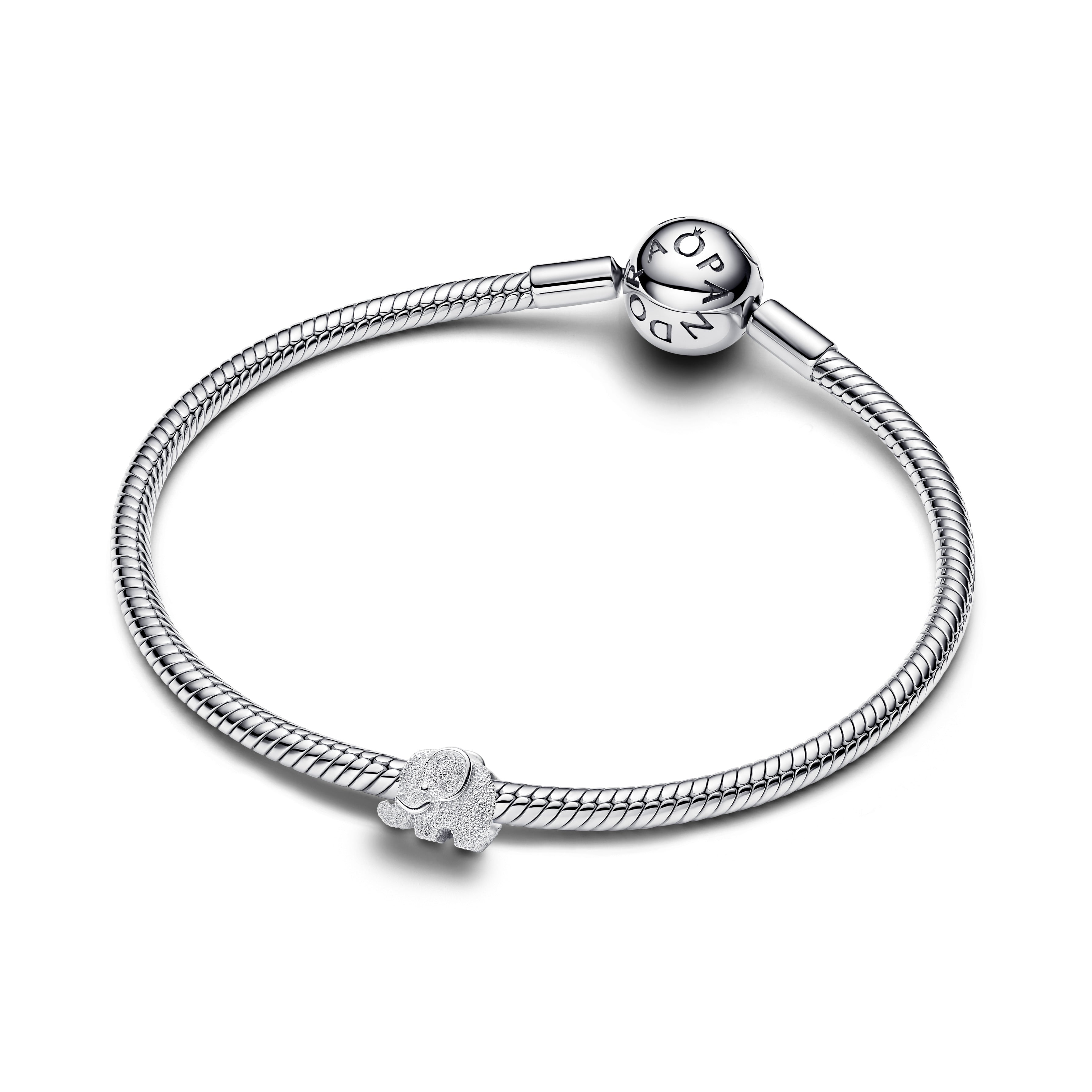 PANDORA Textured Elephant Mini Charm Sterling Silver Animals Charms Bracelet Charm Jewelry Gift