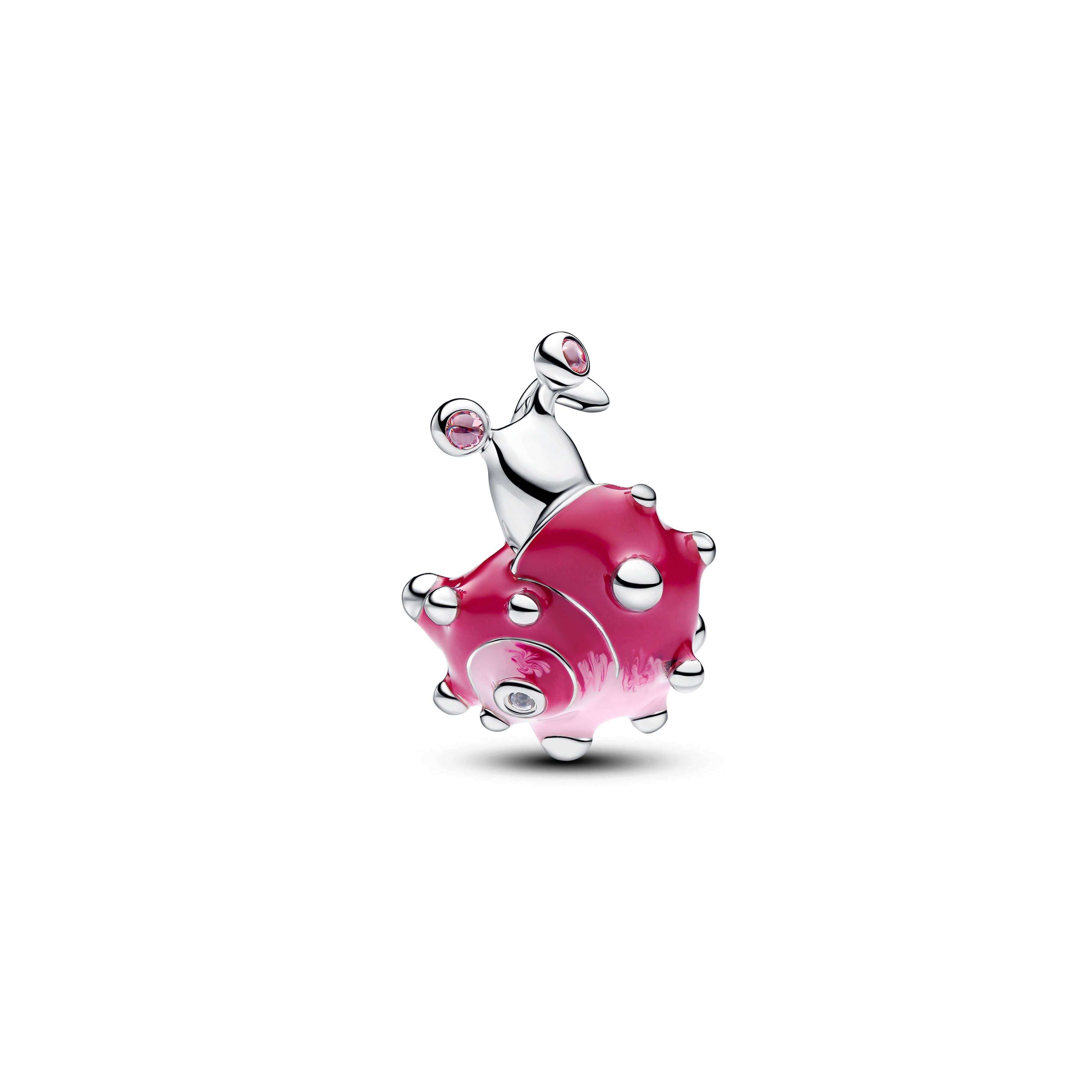 PANDORA Pink Snail Charm Cubic Zirconia Animals Charms Bracelet Charm Jewelry Gift