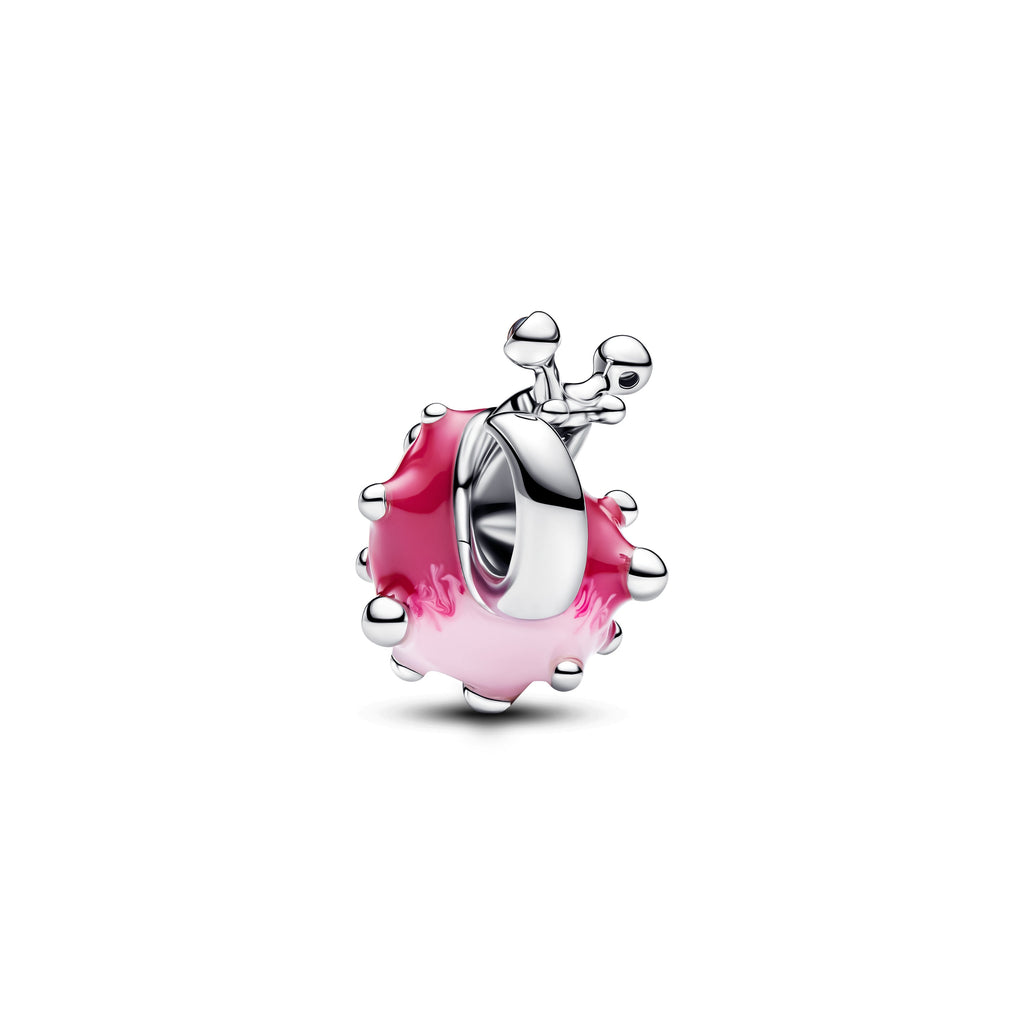 PANDORA Pink Snail Charm Cubic Zirconia Animals Charms Bracelet Charm Jewelry Gift