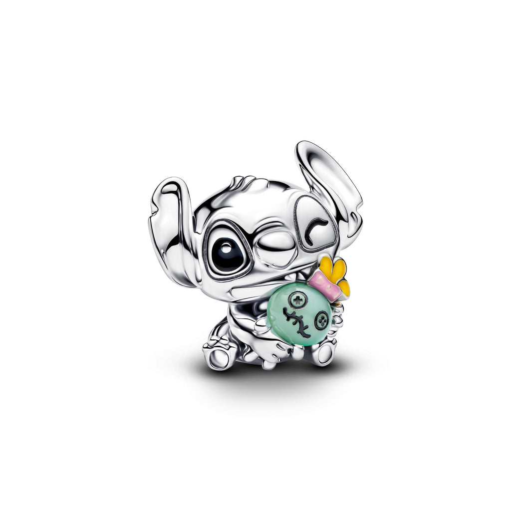 PANDORA Disney Stitch And Scrump Charm Enamel Disney Classics Charms Bracelet Charm Jewelry Gift