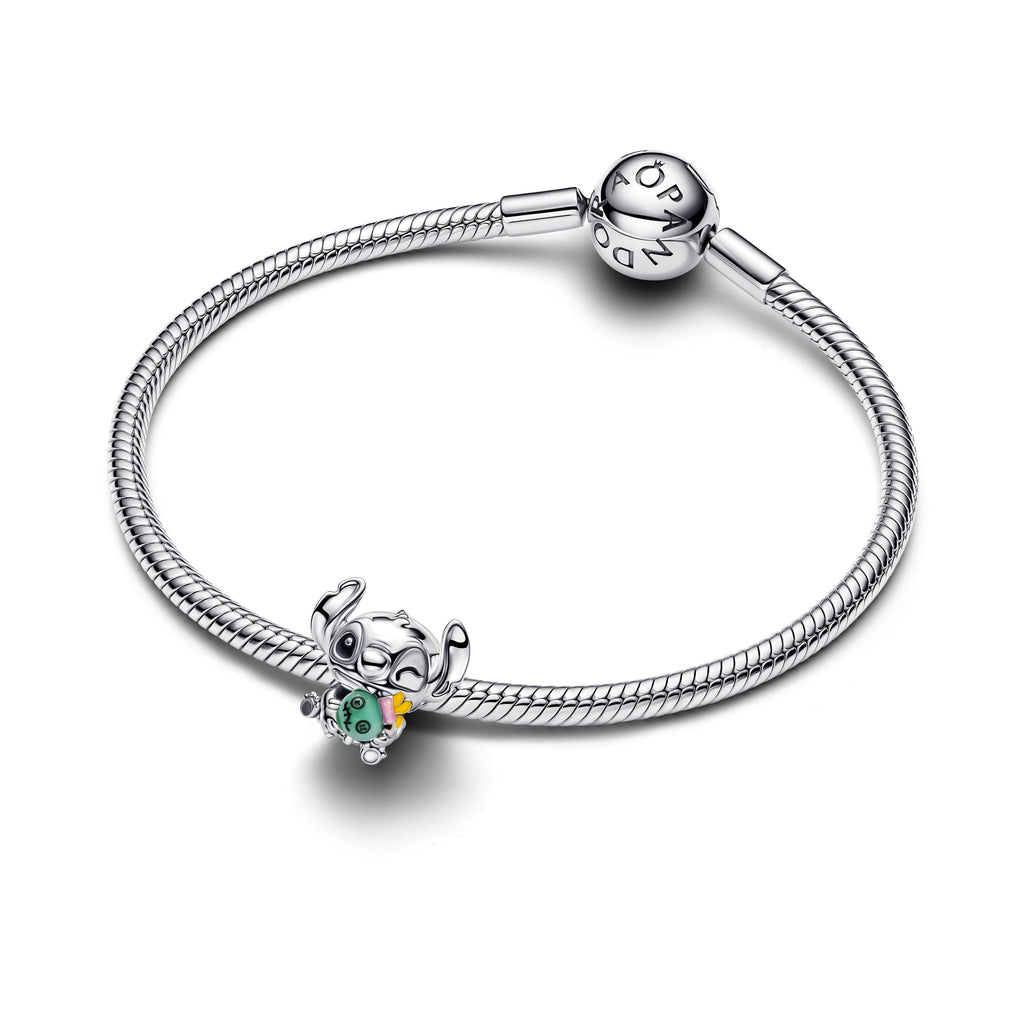 PANDORA Disney Stitch And Scrump Charm Enamel Disney Classics Charms Bracelet Charm Jewelry Gift