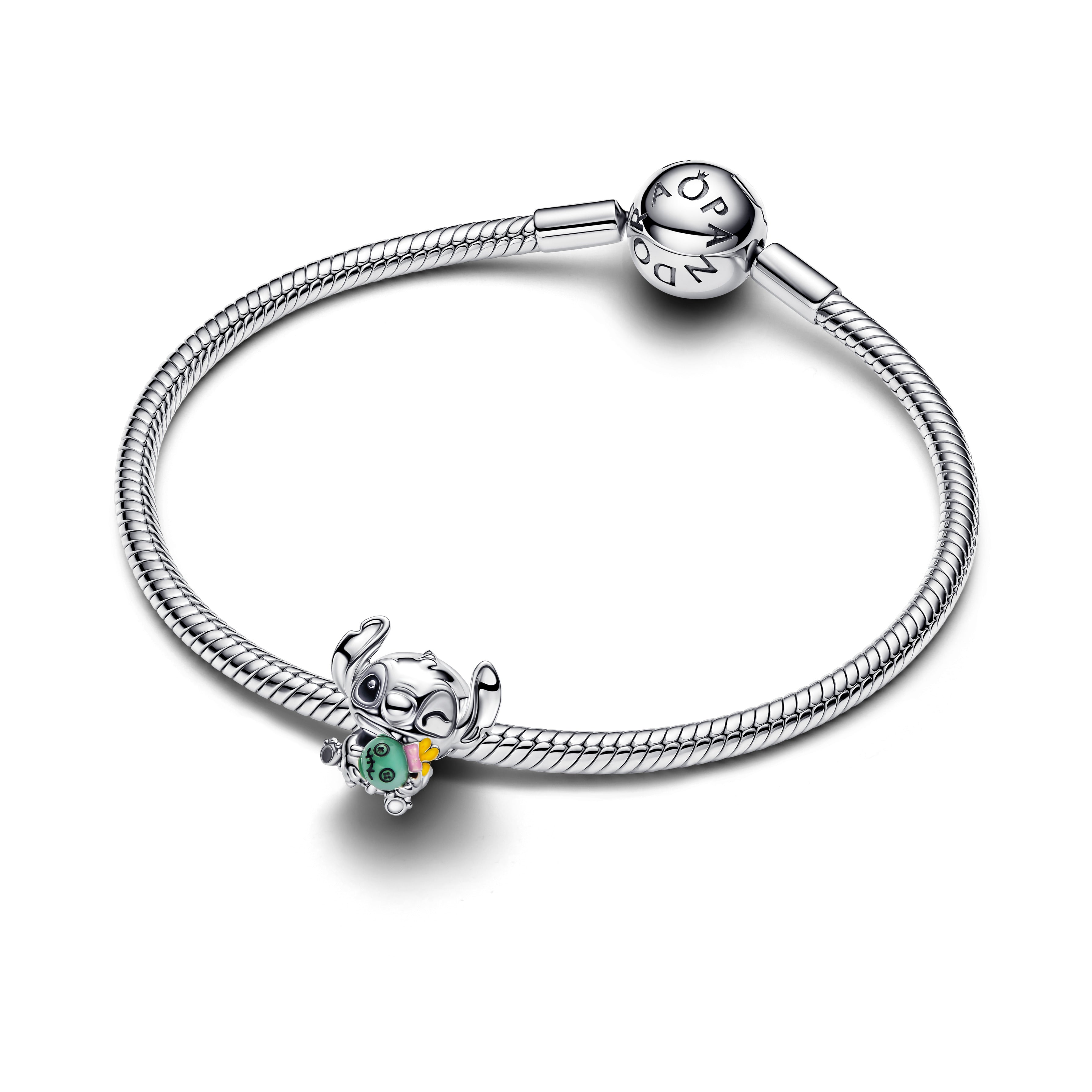 PANDORA Disney Stitch And Scrump Charm Enamel Disney Classics Charms Bracelet Charm Jewelry Gift